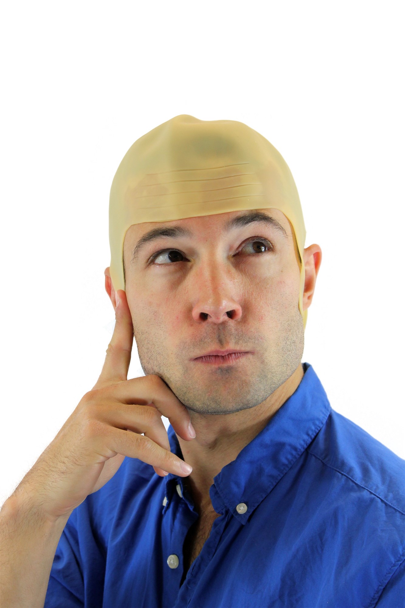 Halloween costume wig trashy bald head skinhead old man rubber head 5661, view 6, WIG ME UP: Your Perücken Online Shop Party Wig, Unisex, naturally, straight, short