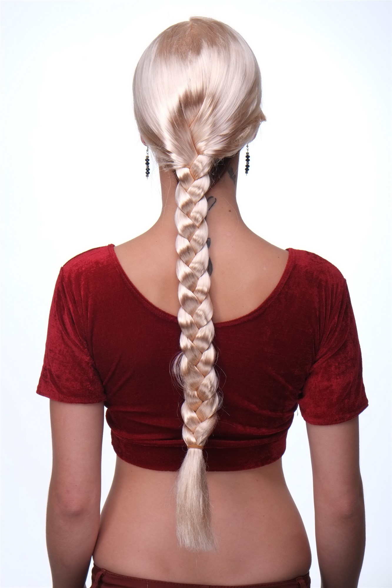 Party/Fancy Dress/Halloween blond Wig with long braid Rapunzel Viking Princess, view 4, WIG ME UP: Your Perücken Online Shop Party Wig, Ladies, Blonde, Braided, long