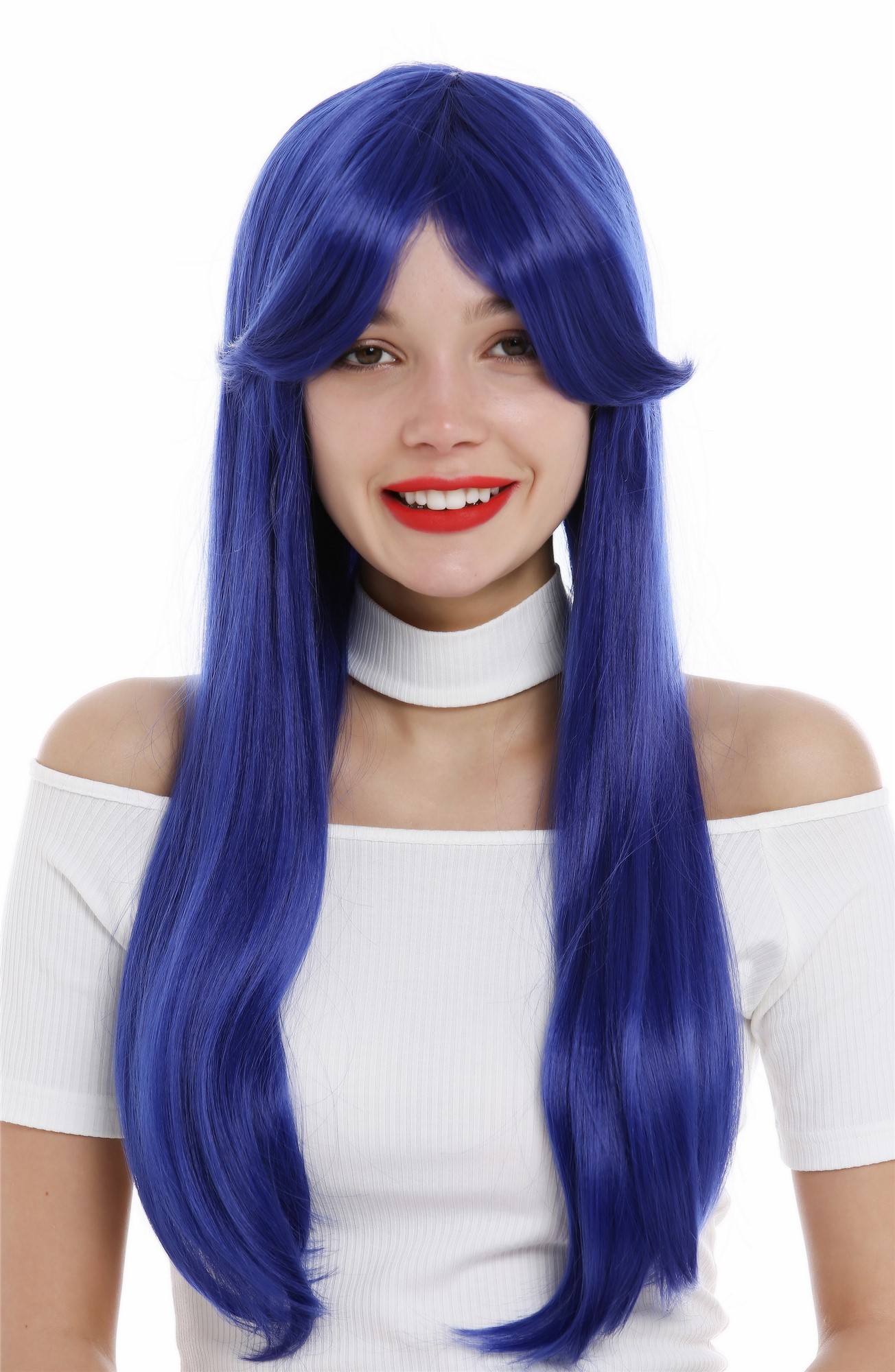 Quality Wigs, Ladies, blue-violet, straight, long