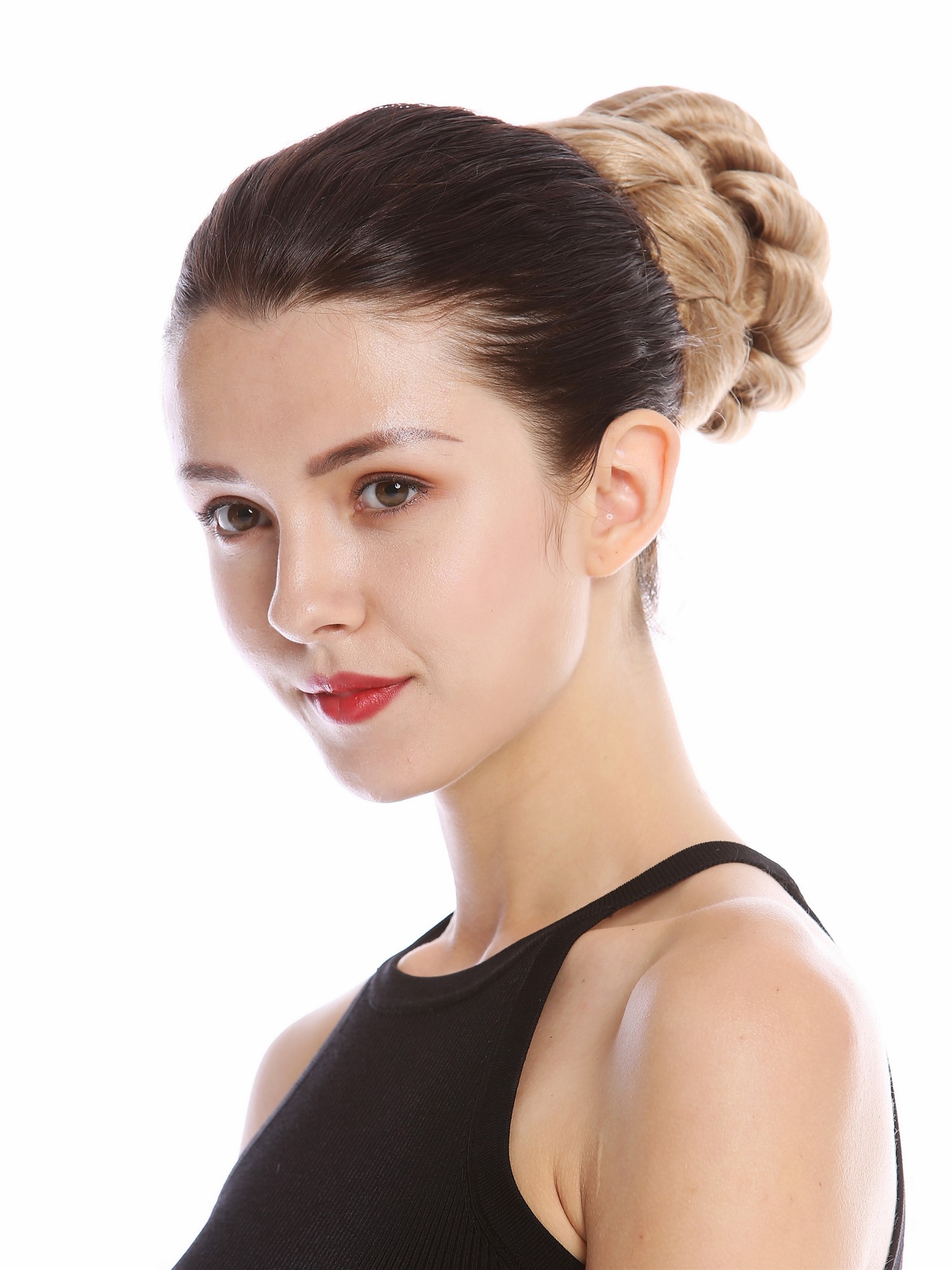 Dutt Haarknoten geflochten große Locken Blond Mix N794-27T613, Ansicht 4, WIG ME UP: Ihr Perücken Online Shop geflochtener Dutt Haarteil Blond-Mix