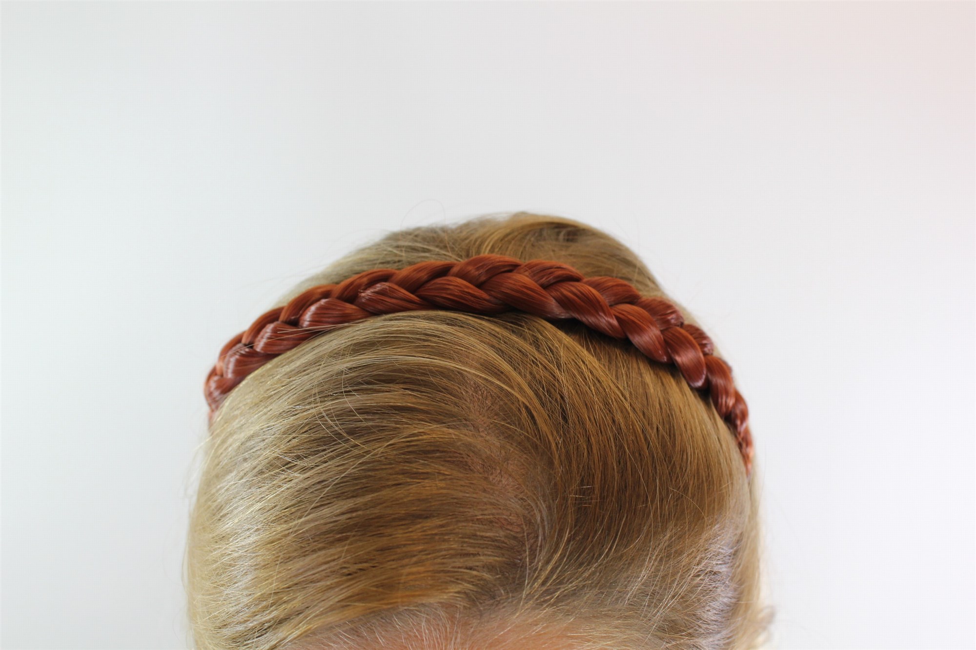 Hair Circlets, Titian Red, Braided, shoulder-length