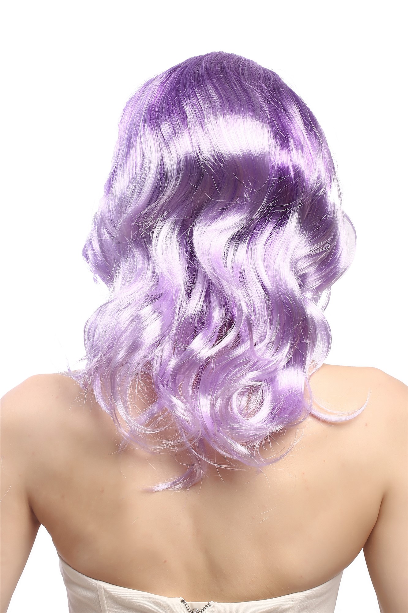 Lady Party Wig Halloween Fancy Dress Cosplay fantasy Fairy wavy middle parting light purple mix, view 4, WIG ME UP: Your Perücken Online Shop Party Wig, Ladies, Purple, wavy, shoulder-length