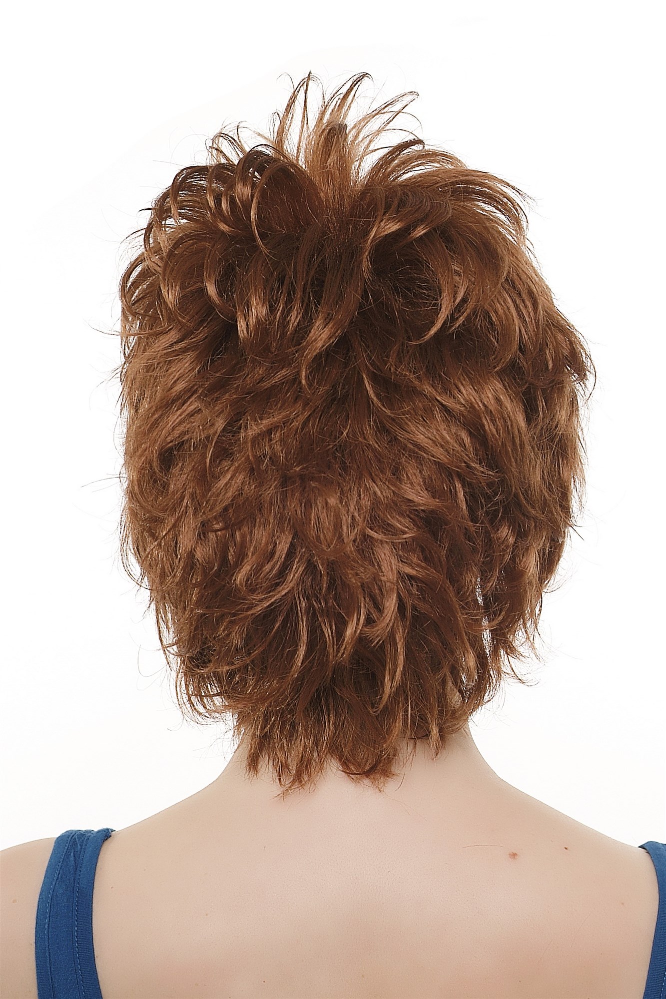 hochwertige Qualitätsperücken, Perücke kurz wild toupiert Braun/Rotbraun Mix SA024-30H16, Ansicht 3, WIG ME UP: Ihr Perücken Online Shop wellige Tressen-Perücke Braun-Rotbraun-Mix kurze Haare für Damen