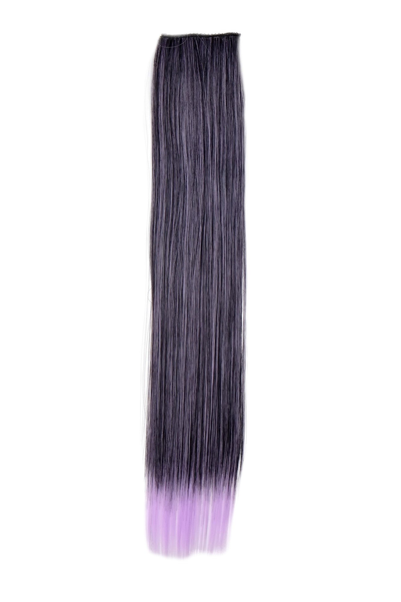 glatte Extensions Neonviolett-Schwarz-Mix 45 cm lang