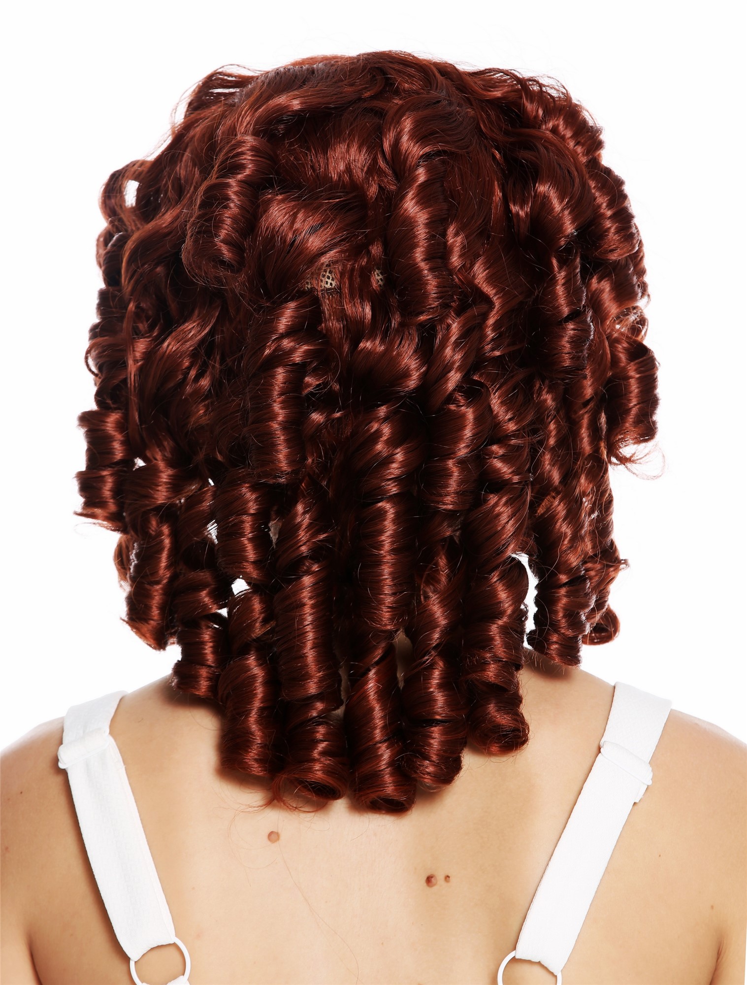 Lady Women Wig Colonial Baroque Victorian Ringlets Curls red copper 6006A, view 4, WIG ME UP: Your Perücken Online Shop Quality Wigs, Ladies, Red, curled, shoulder-length