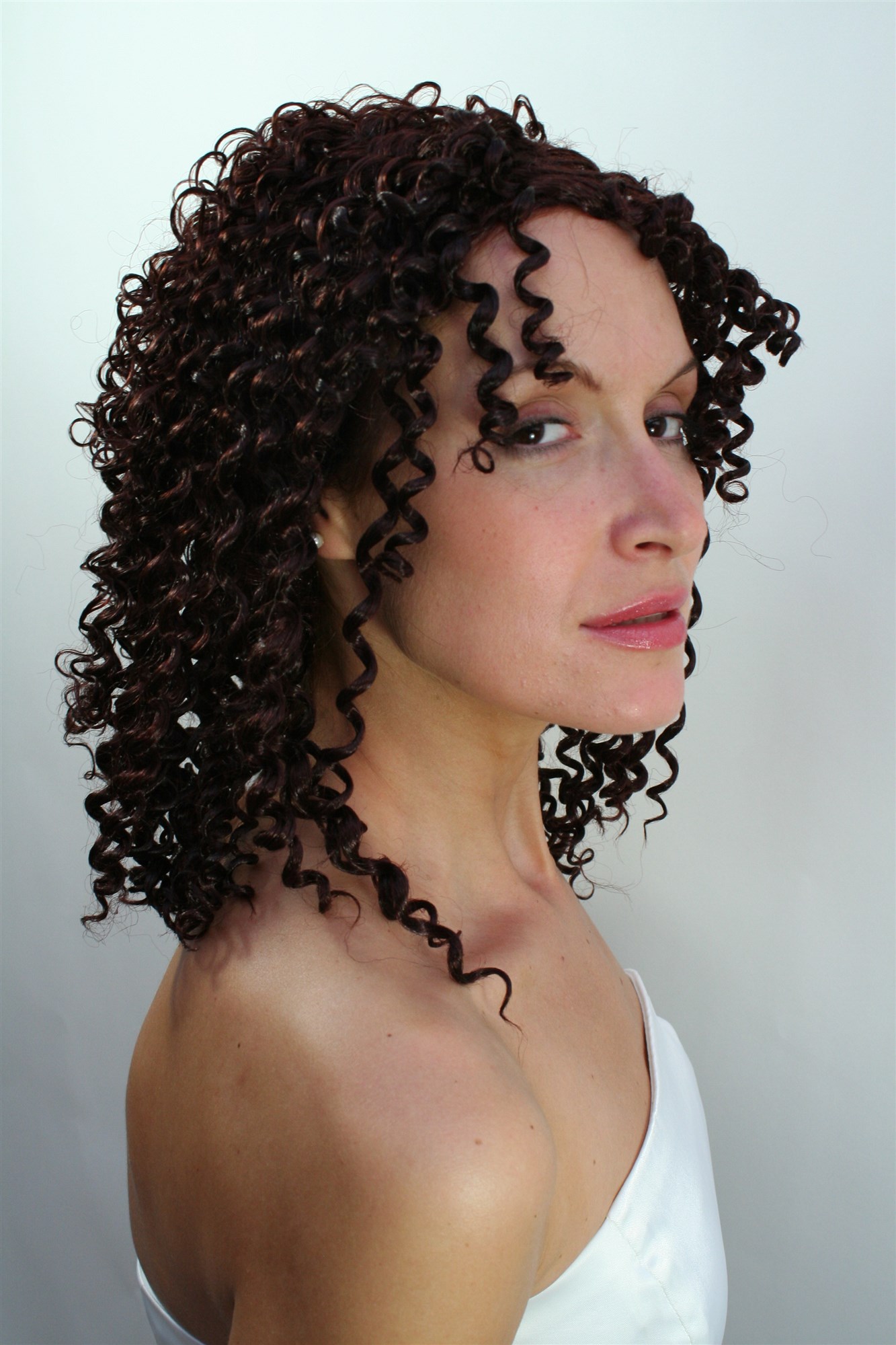 Party/Fancy Dress WIG CARIBBEAN Afro LATIN style very curly kinky BROWN aphrodite GREEK GODDESS, view 2, WIG ME UP: Your Perücken Online Shop Party Wig, Ladies, Brown, curled, shoulder-length