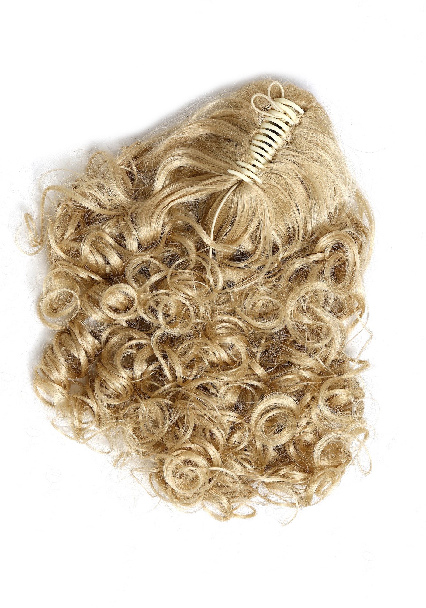 Hairpiece Halfwig 5 Clip Extension wide long curled curls light blond YZF-3180, view 6, WIG ME UP: Your Perücken Online Shop Ponytails, golden blonde, curled, long