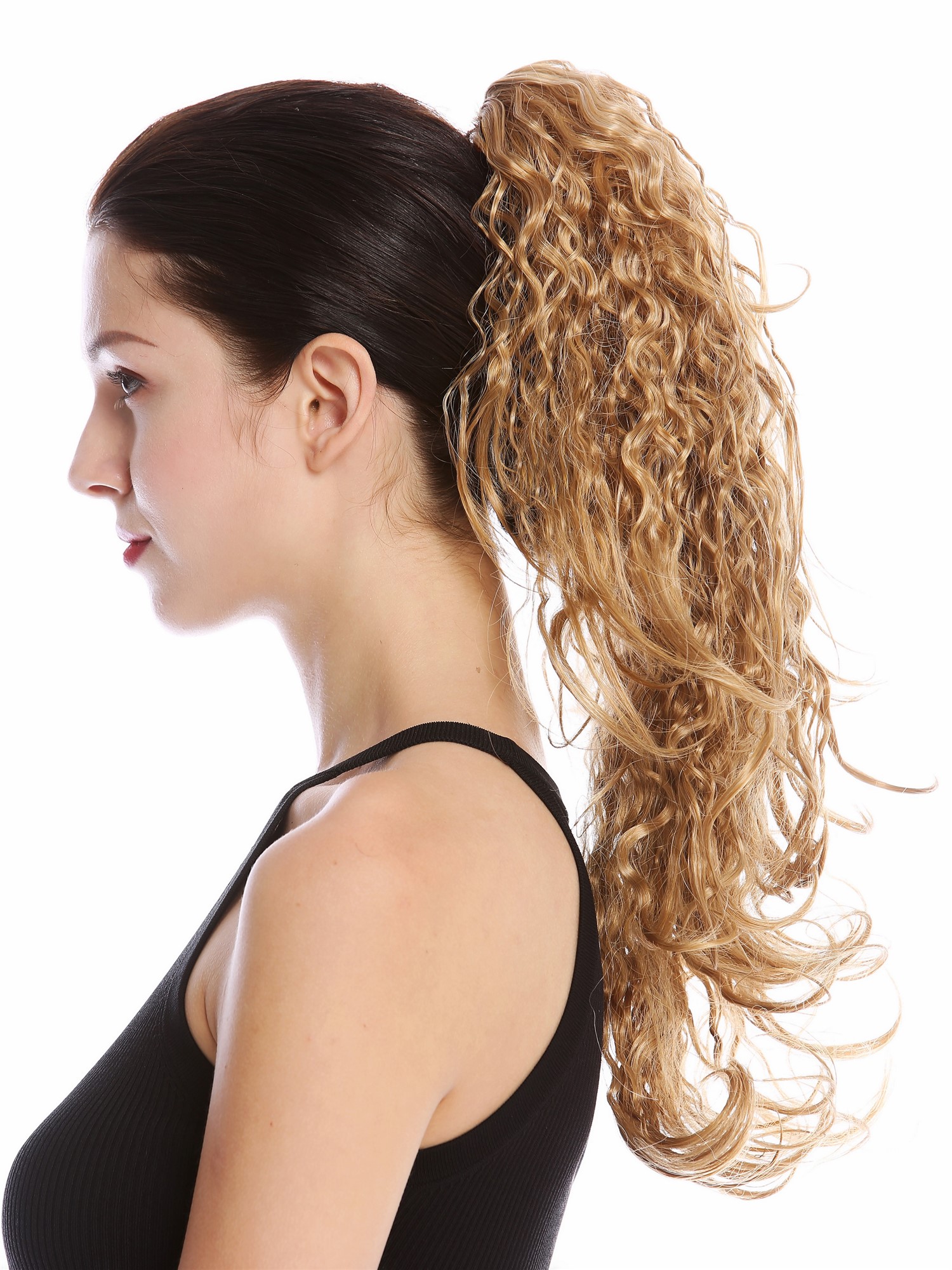 hochwertiger Zopf Pferdeschwanz Wild Gelockt Rasta Rotblond 237-V-27B, Ansicht 3, WIG ME UP: Ihr Perücken Online Shop welliges Zopf-Haarteil Kupferblond 50 cm lang