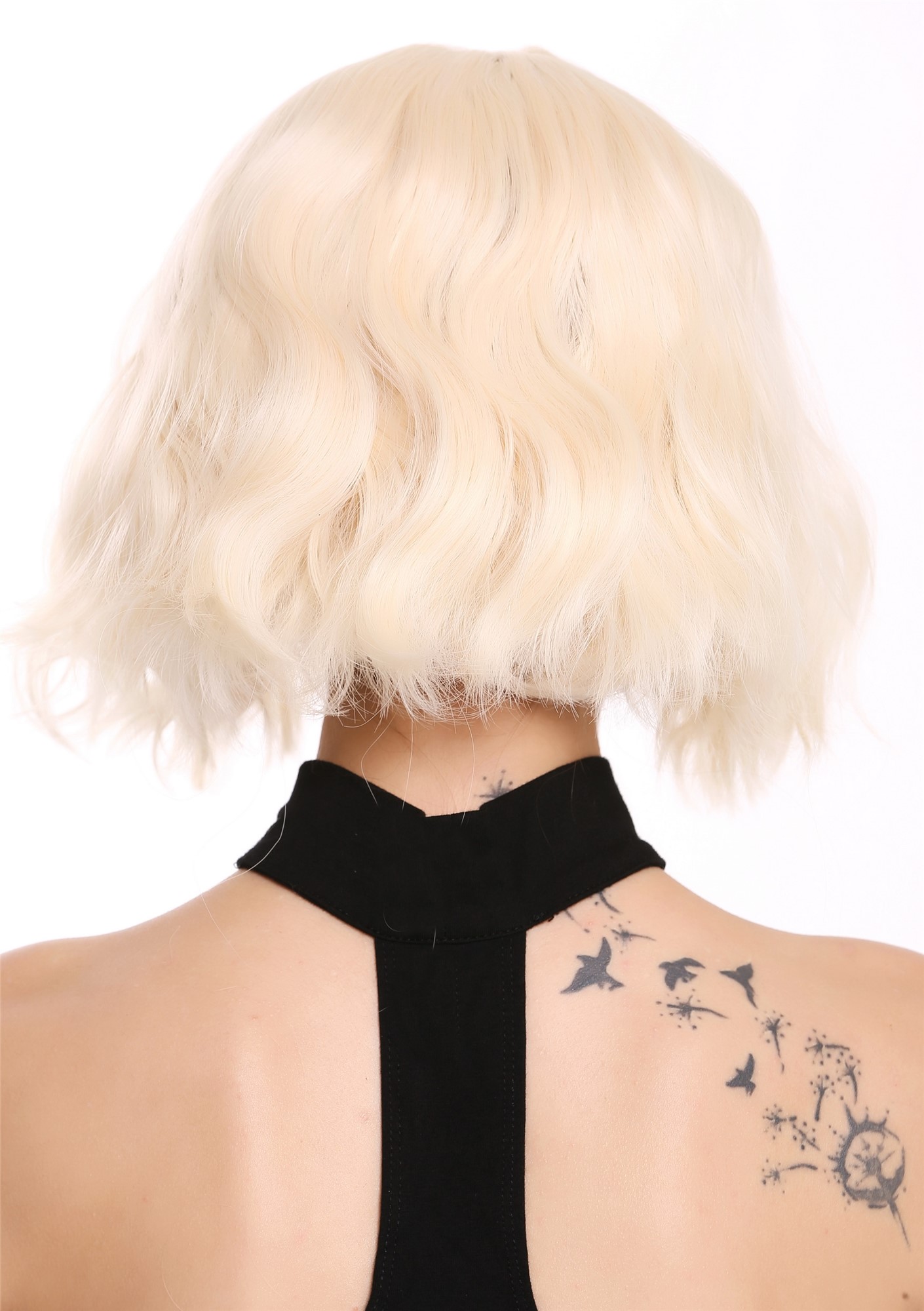 Lady wig short fringe long-bob voluminous wild wavy waved bright blonde DL-052, view 4, WIG ME UP: Your Perücken Online Shop Quality Wigs, Ladies, light blonde, wavy, short