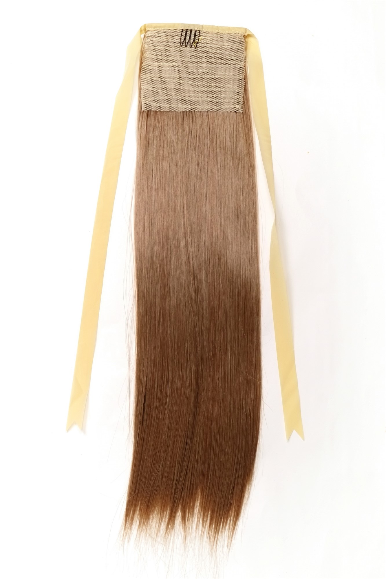 hochwertiges Haarteil glatt lang Befestigung mit Bändchen & Klammer Honigblond C9429-15, Ansicht 4, WIG ME UP: Ihr Perücken Online Shop glattes Zopf-Haarteil Honigblond 60 cm lang