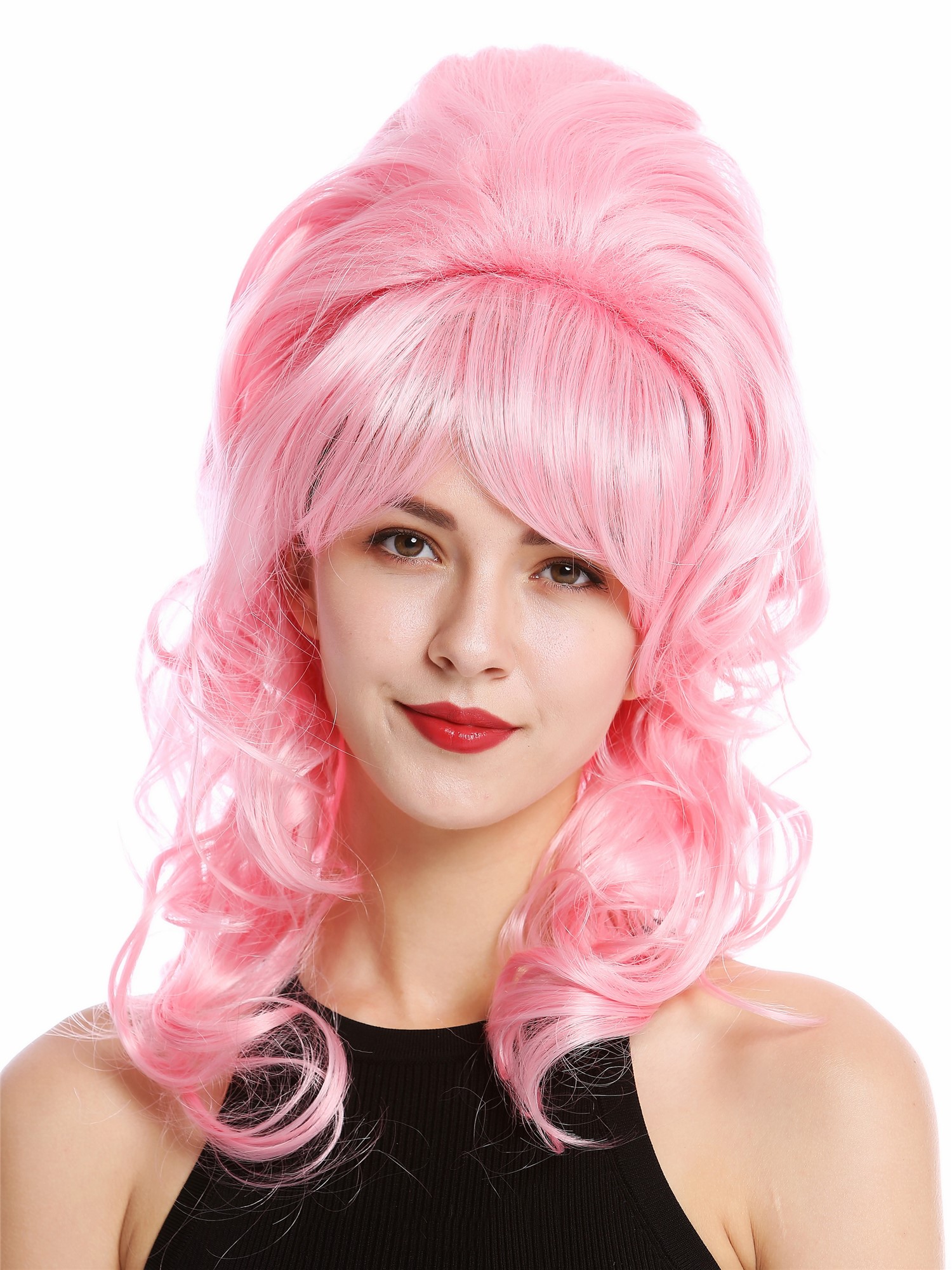 Quality Wigs, Ladies, light pink, curled, long