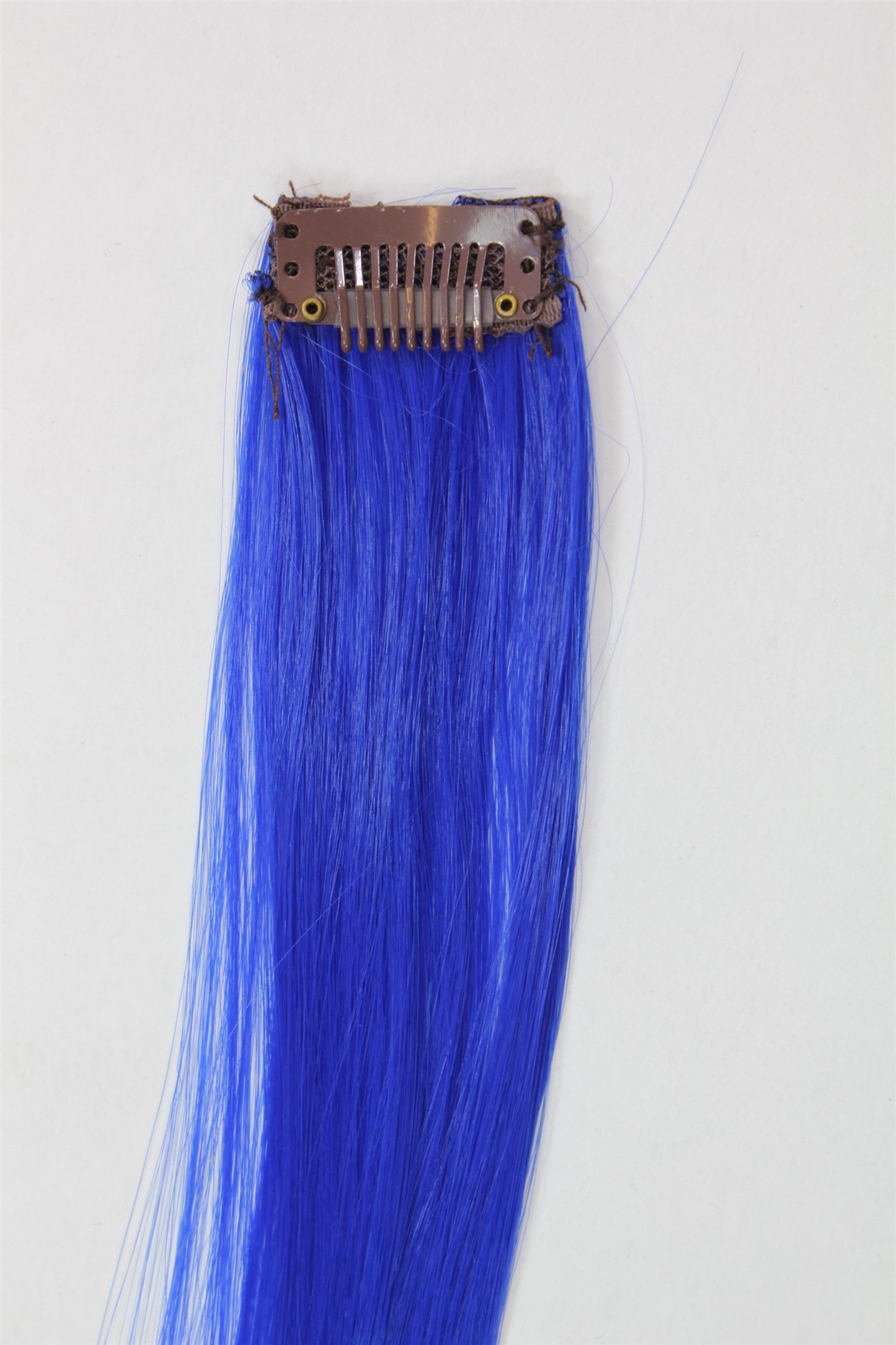 1 Clip Extension Strähne glatt 65 cm Königsblau YZF-P1S25-T2512, Ansicht 3, WIG ME UP: Ihr Perücken Online Shop glatte Extensions Königsblau 63 cm lang