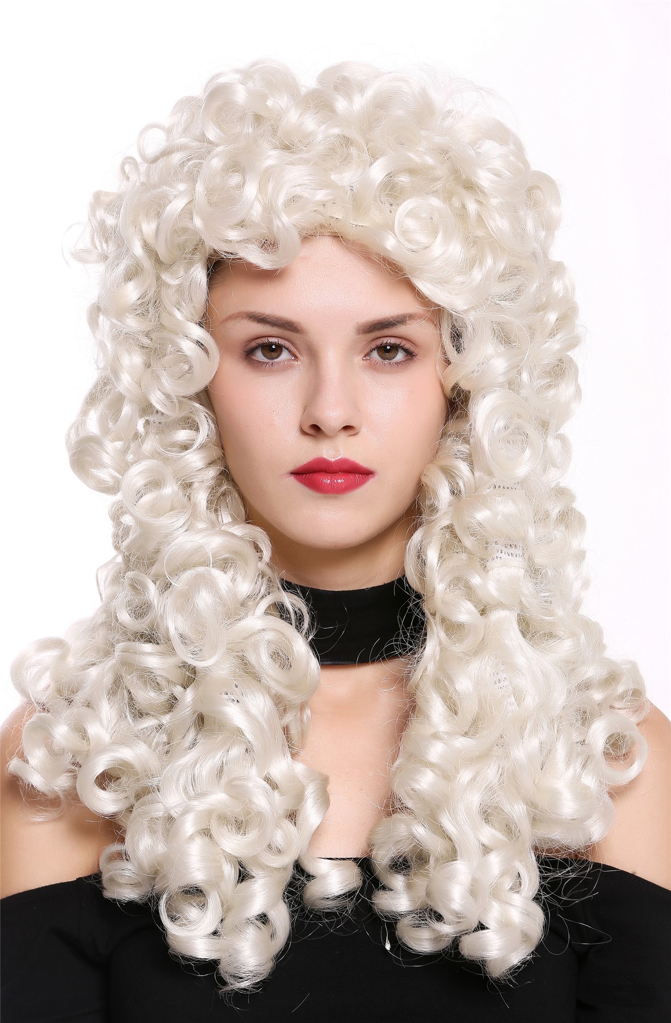 Wig women men baroque renaissance king nobleman long curls curly white B17, view 2, WIG ME UP: Your Perücken Online Shop Quality Wigs, Men, Swedish blonde, curled, long