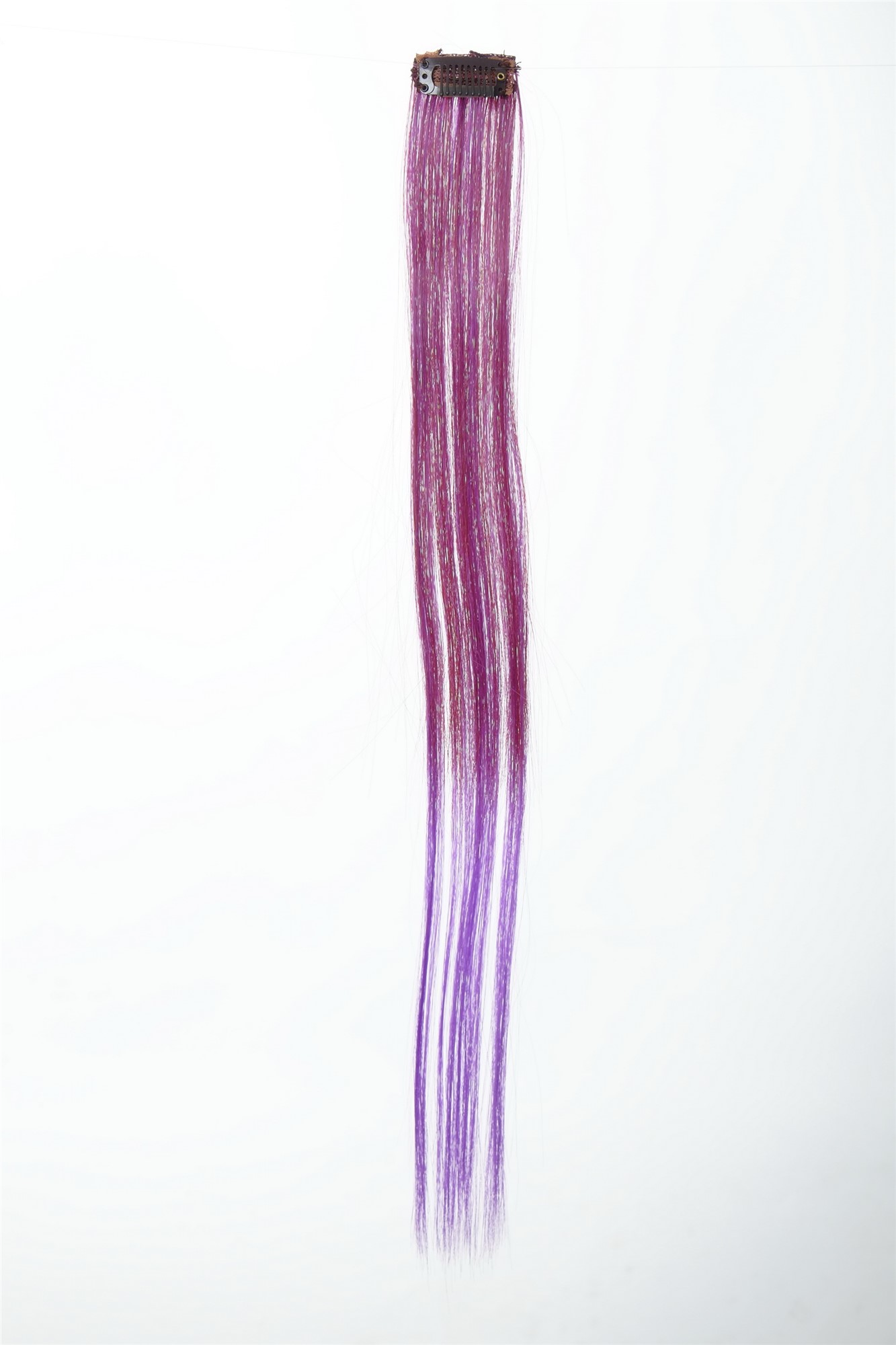 1 Clip-In Extension Strähne glatt 45 cm Ombre Lila YZF-P1S18P-T2315TT3533, Ansicht 2, WIG ME UP: Ihr Perücken Online Shop glatte Extensions Auberginerot-Neonviolett-Mix 45 cm lang