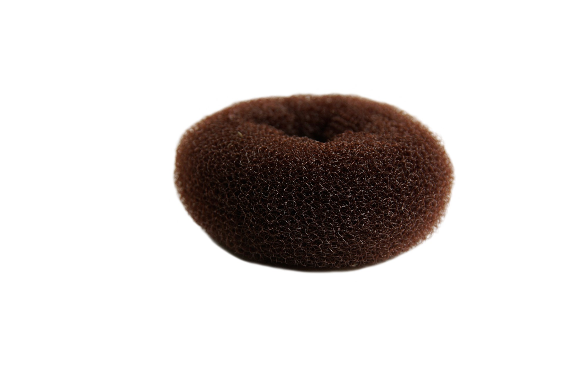 Medium Bun Cushion Donut as Base for Hairbun Hairknot brown 3x1,5 inches RH-046, front view, WIG ME UP: Your Perücken Online Shop Hairnets, Bun Cushions & More, Brown, straight, short