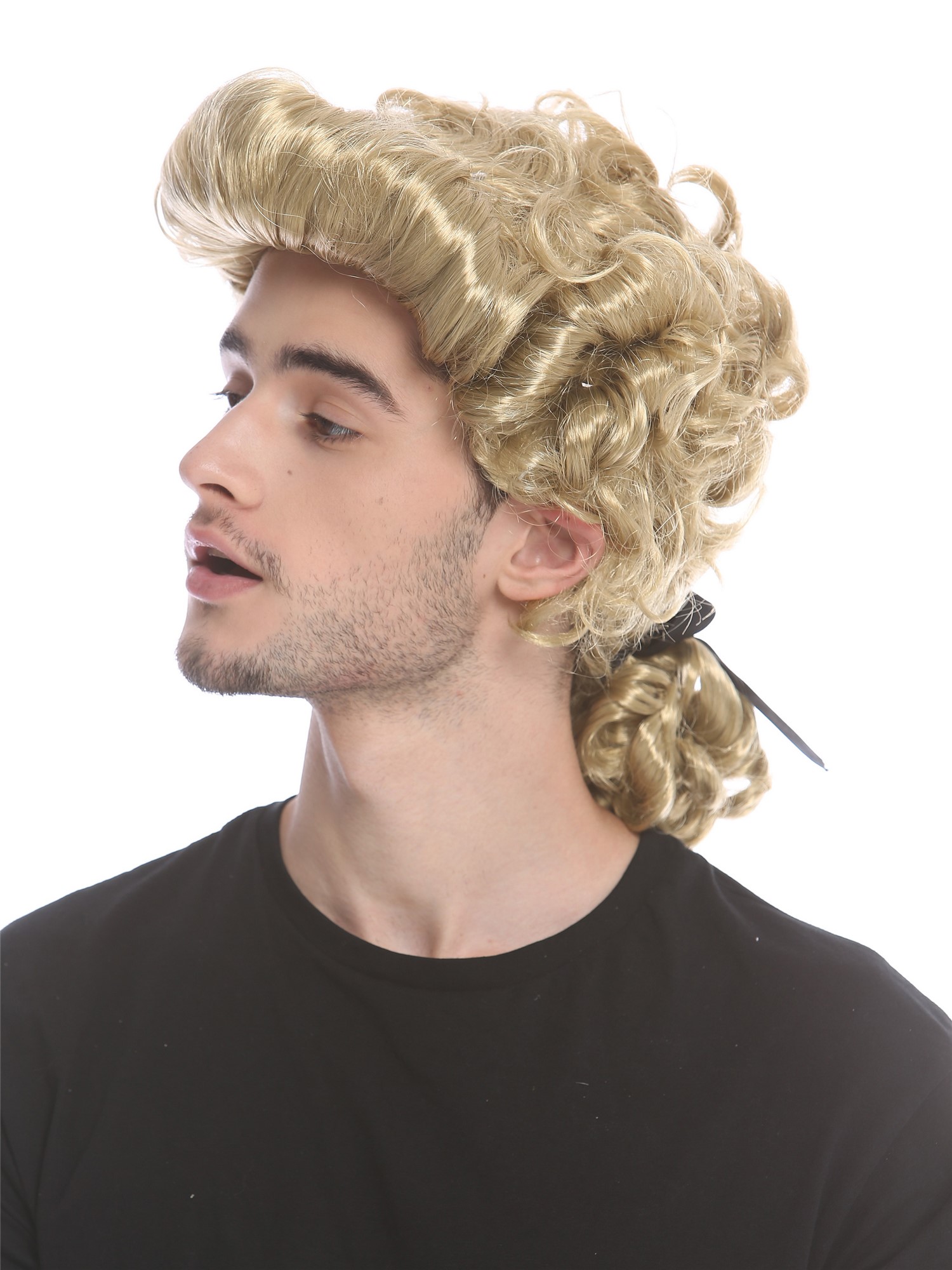 Party Wig, Men, Blonde, curled, shoulder-length