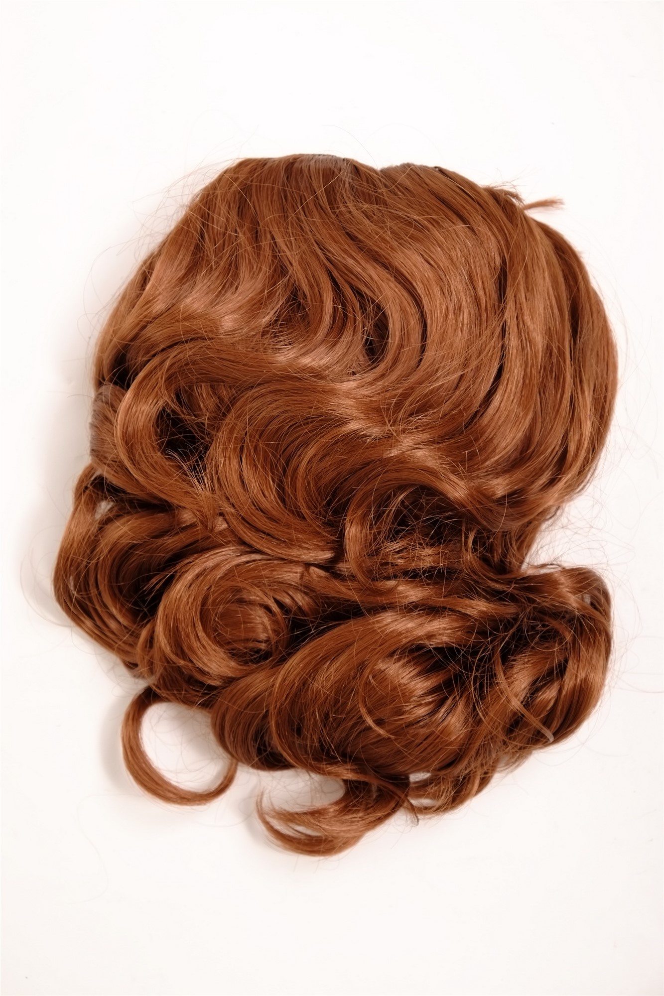 hochwertiges Haarteil gewellt halblang 1 Kamm + Gummizug Rostbraun Modell: JL-3023, Ansicht 5, WIG ME UP: Ihr Perücken Online Shop welliges Zopf-Haarteil Medium Rostbraun 35 cm lang