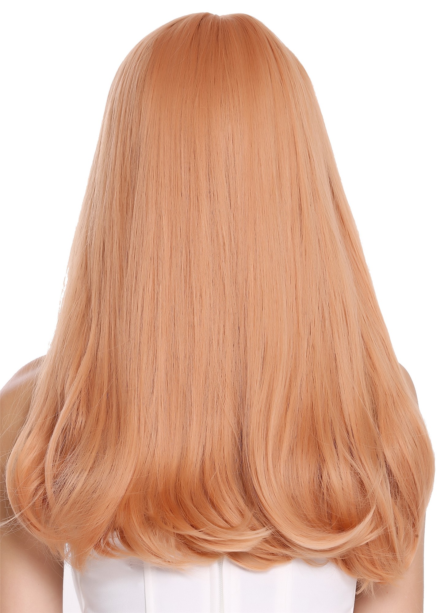 Women's wig lady long sleek wavy hair tips reddish blonde orange red DL047, view 4, WIG ME UP: Your Perücken Online Shop Quality Wigs, Ladies, orange-red, straight, long