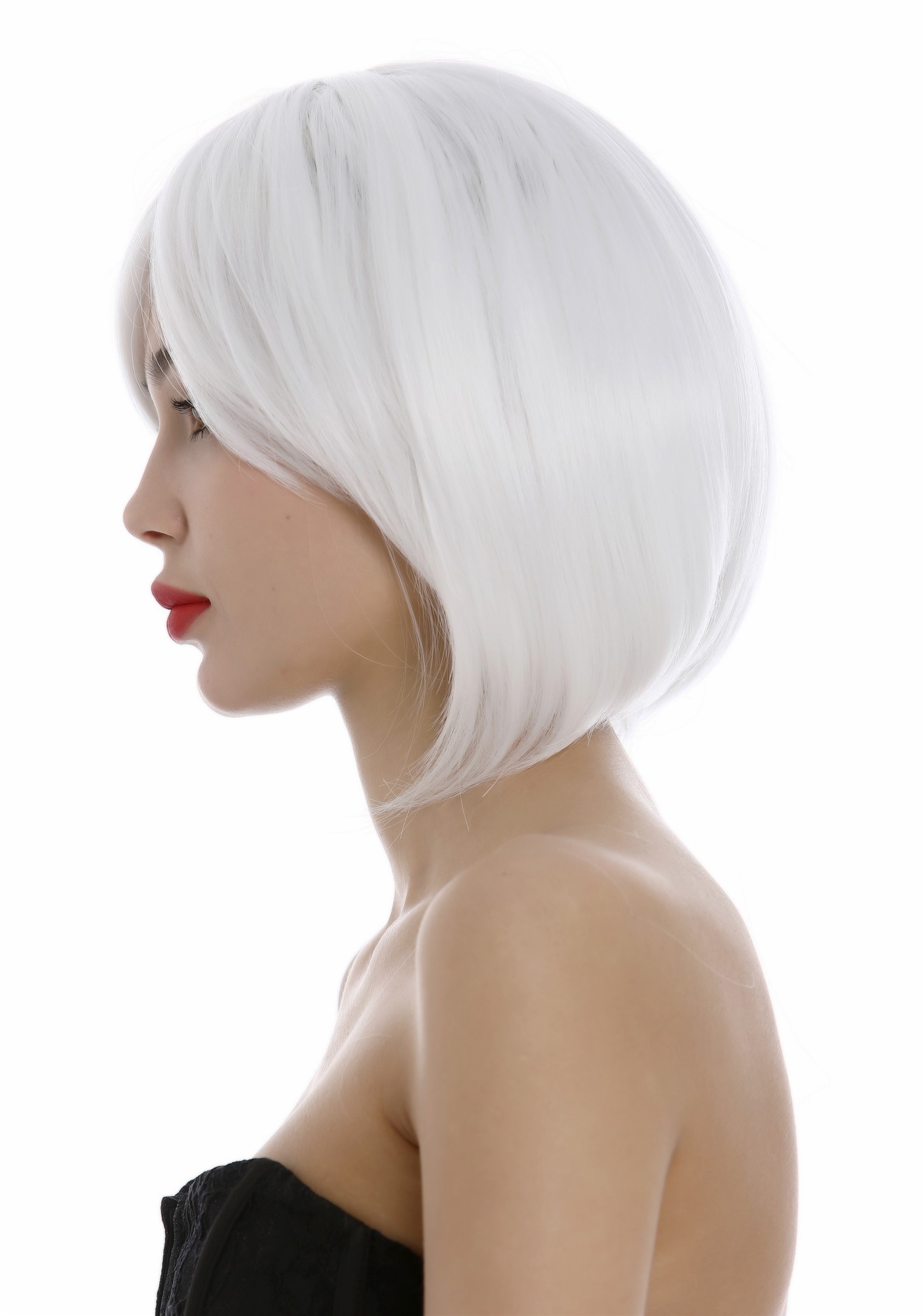 Lady Women wig cosplay short frayed Bob style parting white 1215, view 4, WIG ME UP: Your Perücken Online Shop Quality Wigs, Ladies, blossom white, straight, short