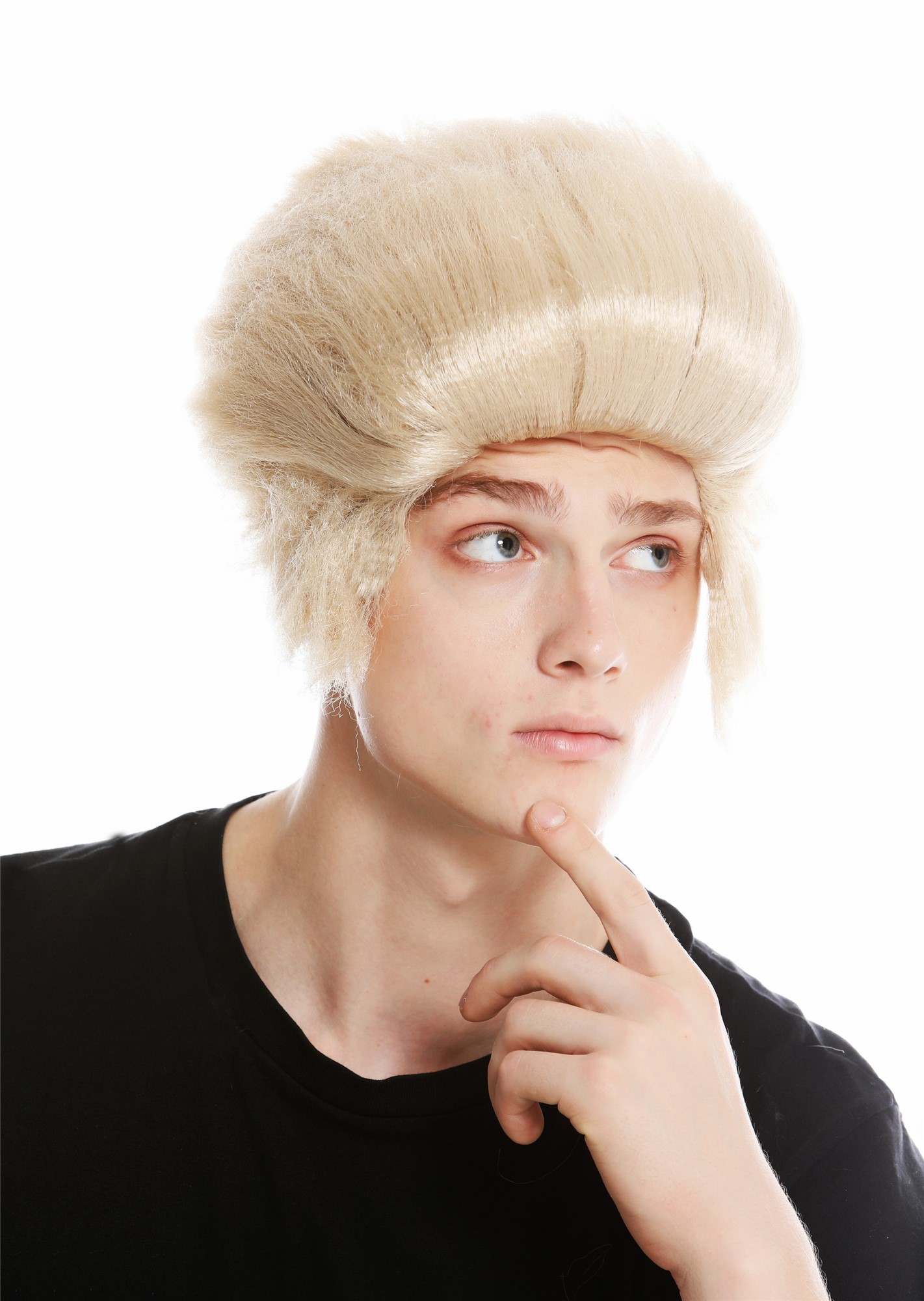 Wig men Halloween carnival Rockabilly quiff Mod 60's blond light blonde LM-706, view 2, WIG ME UP: Your Perücken Online Shop Party Wig, Men, light blonde, wavy, short