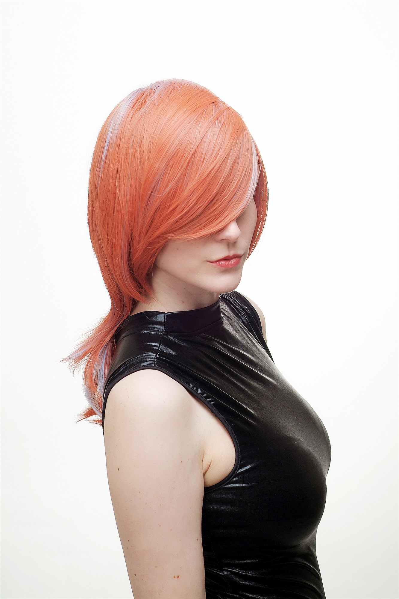 hochwertige Qualitätsperücken, Perücke Cosplay Rot Cyan Scheitel H9001-T23/3-T4020, Ansicht 2, WIG ME UP: Ihr Perücken Online Shop wellige Tressen-Perücke Rot-Hellblau-Mix lange Haare für Damen