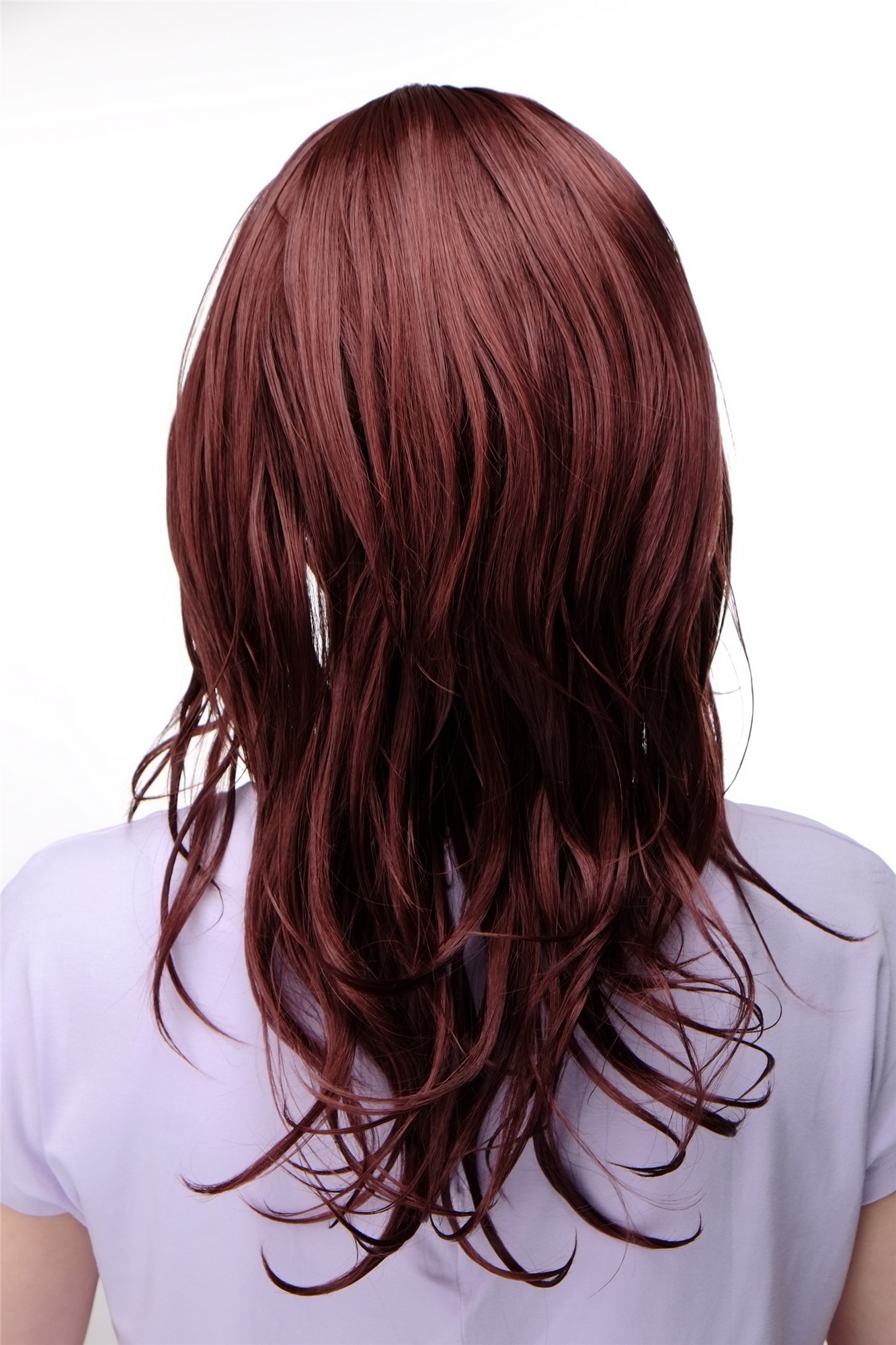 Quality Wigs, Ladies, rust brown, wavy, long