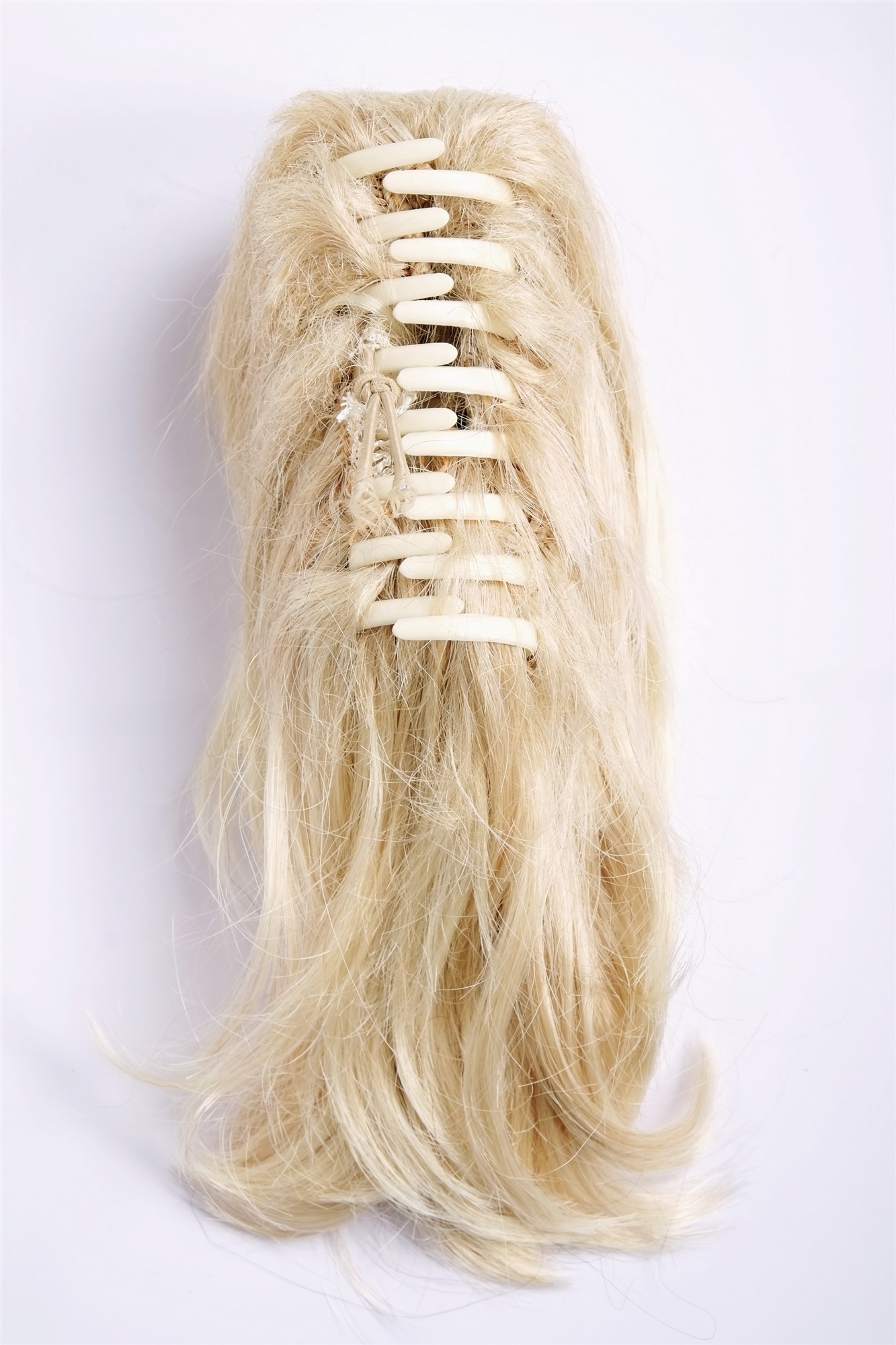 Ponytails, light blonde mix, straight, short