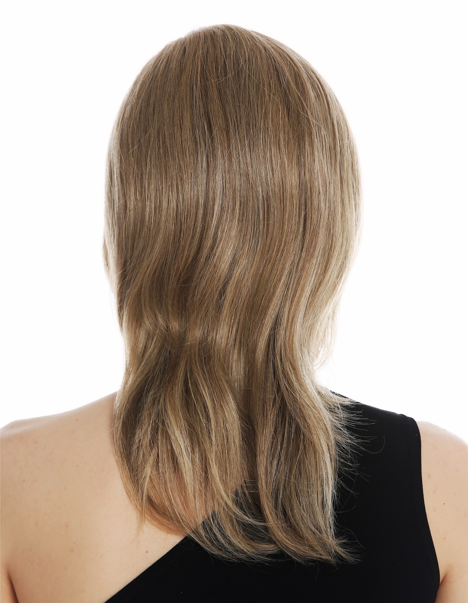 Lady wig mono parting shoulder length sleek dark blonde highlights DW2283-HS-MT, view 6, WIG ME UP: Your Perücken Online Shop Quality Wigs, Ladies, blond mix, straight, shoulder-length