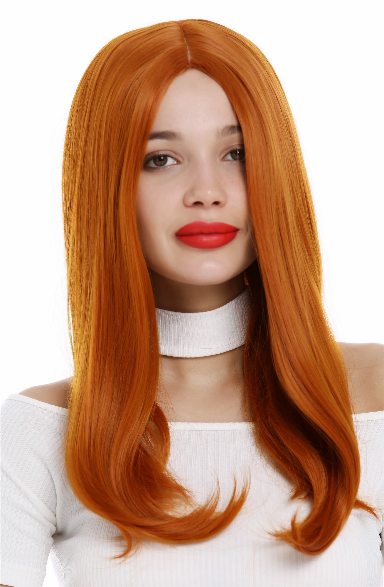 Quality Wigs, Ladies, orange-red, straight, long