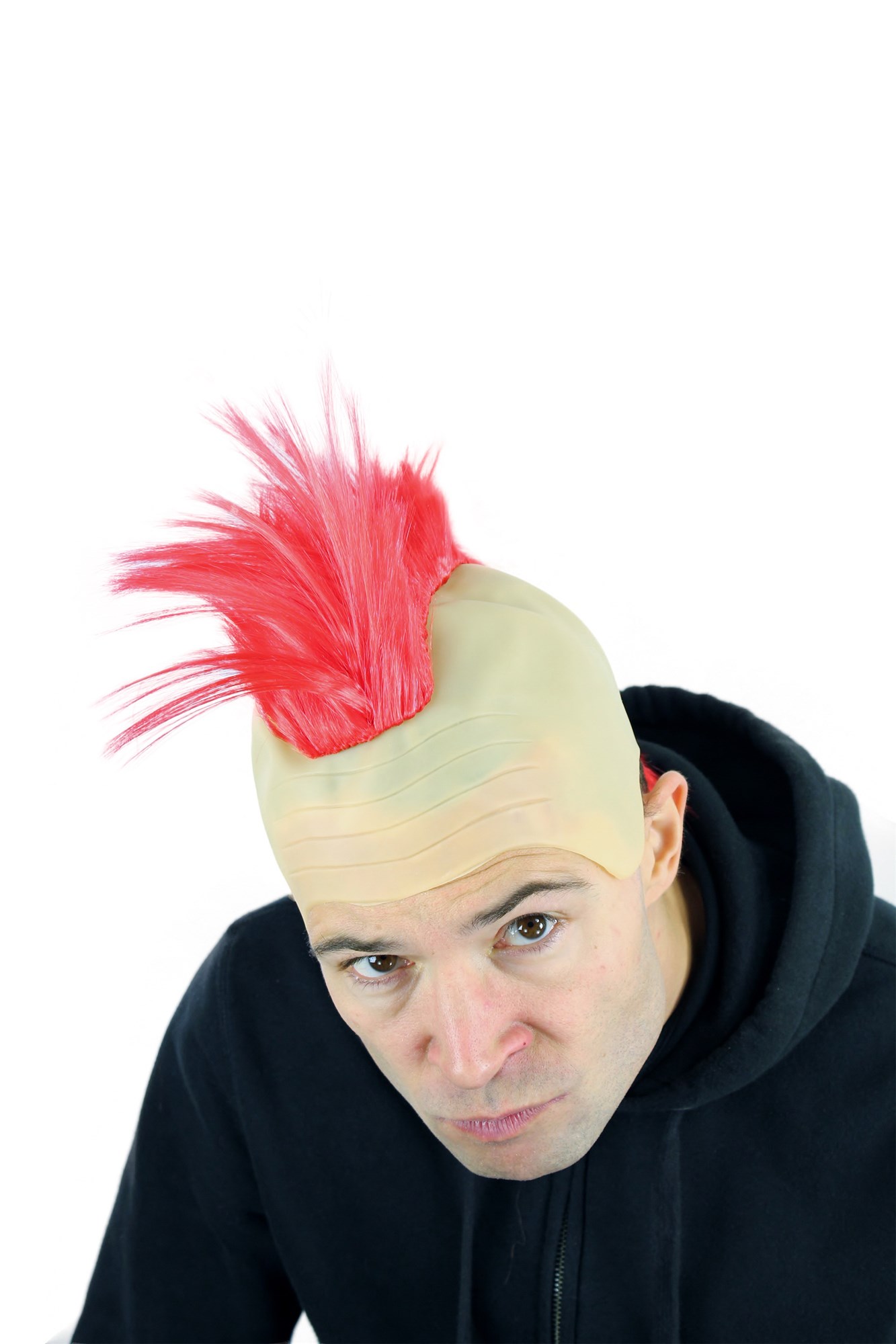 Party Halloween wig men woimen red Mohawk on bald head Punk Anarchy 4201, view 4, WIG ME UP: Your Perücken Online Shop Party Wig, Unisex, Red, straight, short