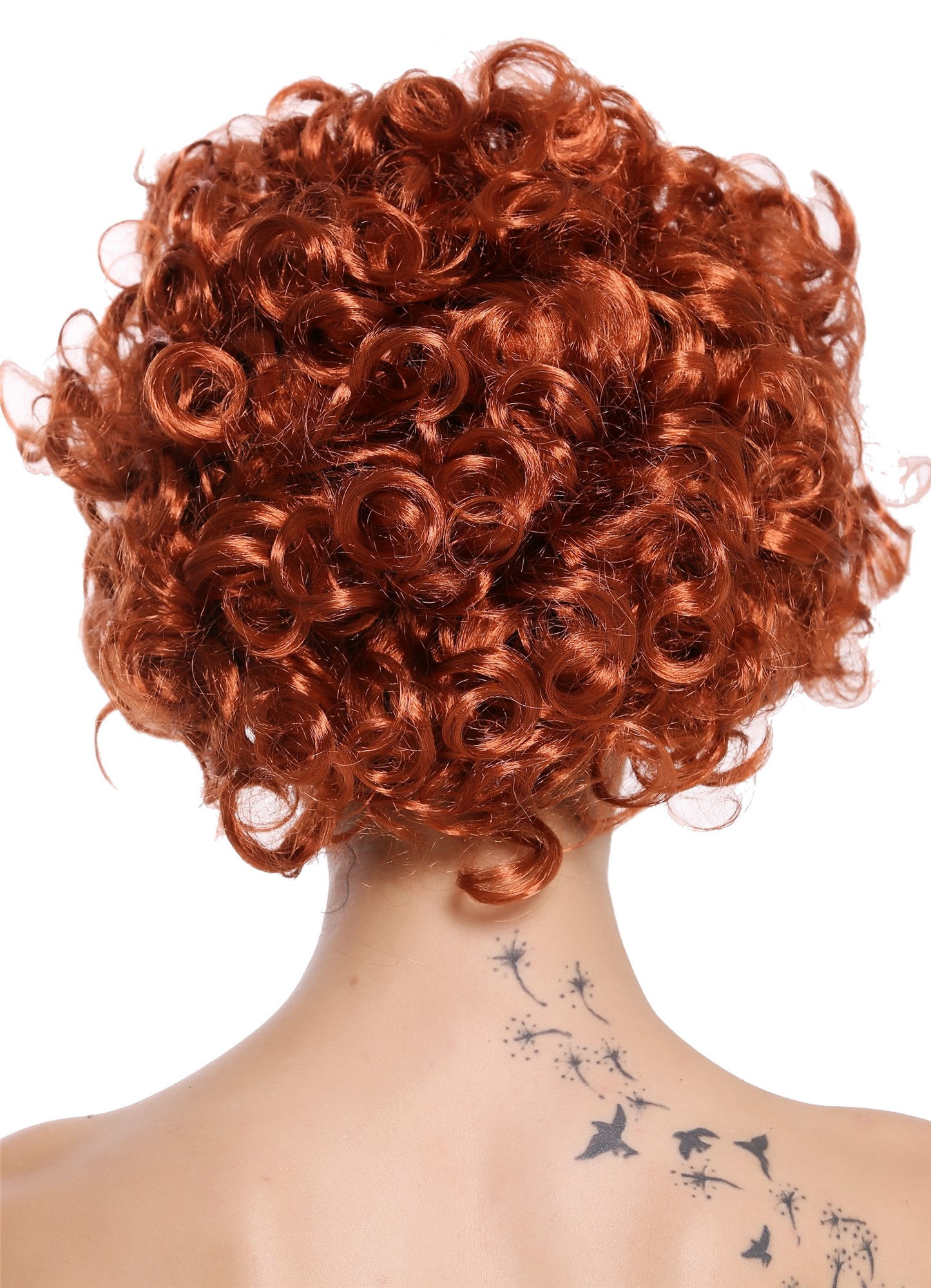 günstige Party Perücke, Perücke Kurz Locken Lockig Rot 80er 91074-ZA131, Ansicht 4, WIG ME UP: Ihr Perücken Online Shop lockige Party Perücke Rot schulterlange Haare für Damen