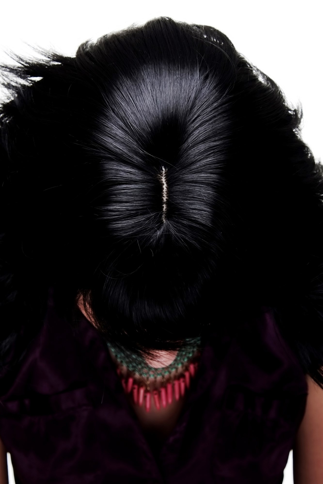 SEXY Lady  Wig SPIKY ENDS Drag Queen Cosplay Visual Kei BLACK (8019 Colour 2), view 5, WIG ME UP: Your Perücken Online Shop Quality Wigs, Ladies, black-brown, wavy, shoulder-length