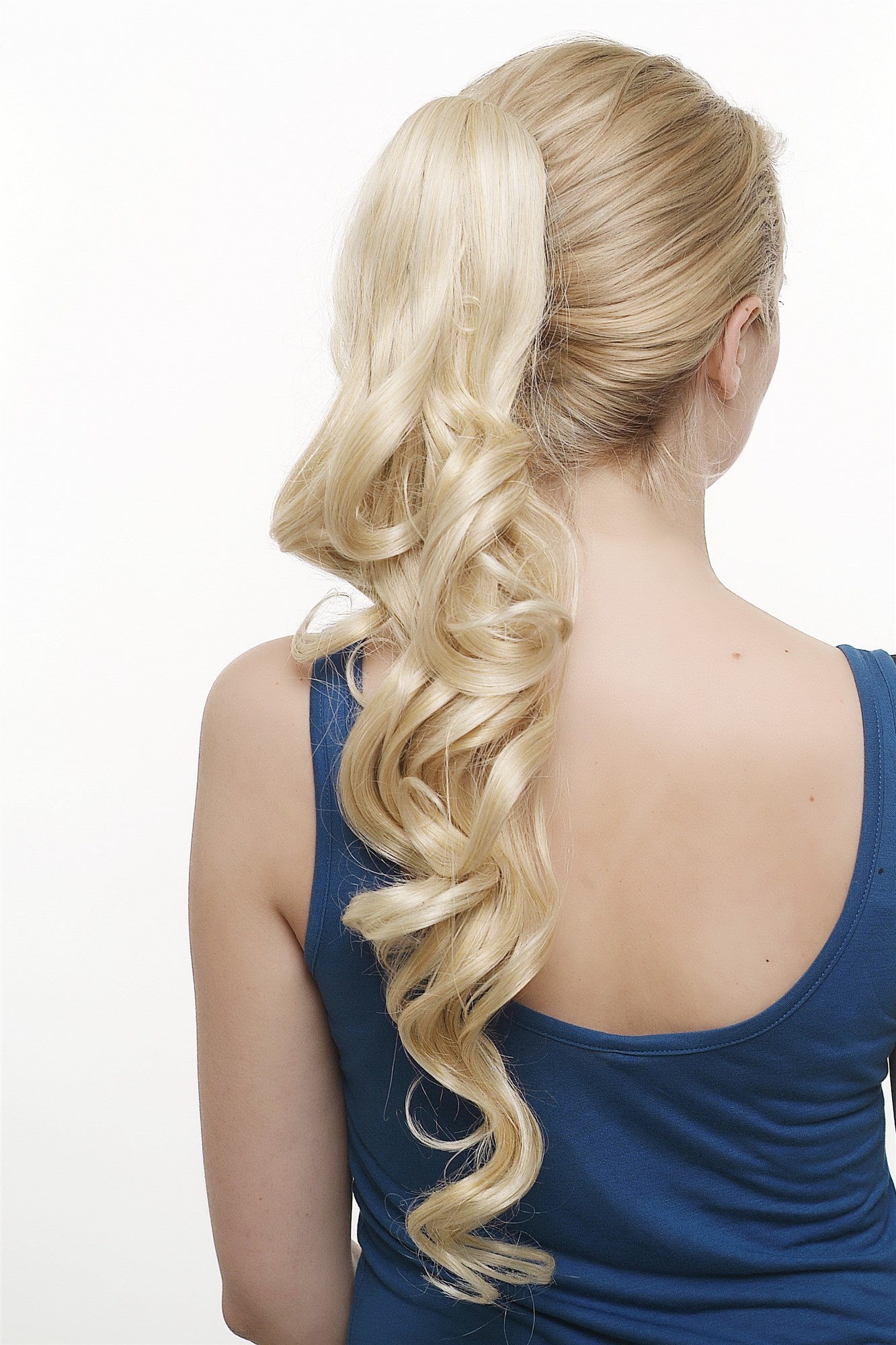 Hairpiece PONYTAIL extension VERY long BEAUTIFUL coiling curls BRIGHT BLOND SA050 -1003T, view 2, WIG ME UP: Your Perücken Online Shop Ponytails, light blonde, curled, long