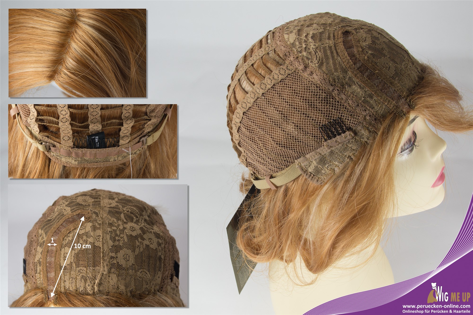 Lady wig monofilament parting short wavy blonde mix highlights DW-2550A-MT, view 5, WIG ME UP: Your Perücken Online Shop Quality Wigs, Ladies, red-blonde-copper blonde mix, wavy, shoulder-length