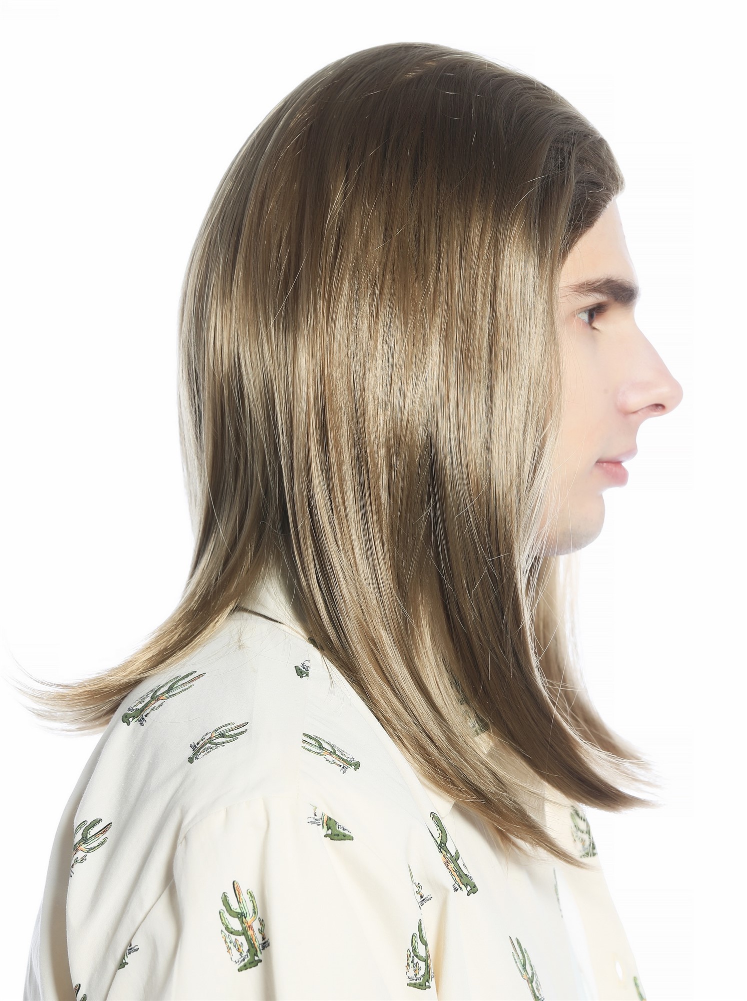 günstige Party Perücke, Perücke blond glatt lang halblang Gigolo Schönling CW-047-KII12, Ansicht 2, WIG ME UP: Ihr Perücken Online Shop glatte Party Perücke Helles beigegoldblond schulterlange Haare Unisex