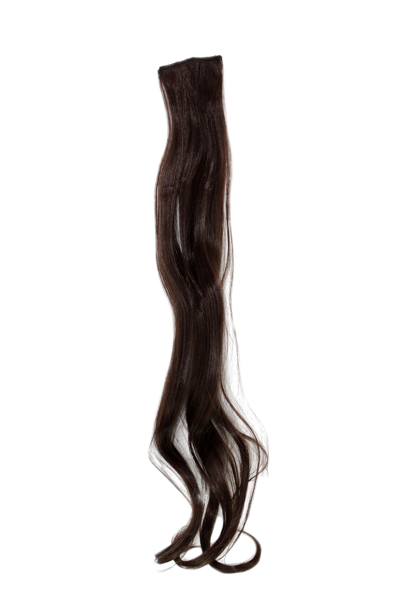 wellige Extensions Braun 63 cm lang