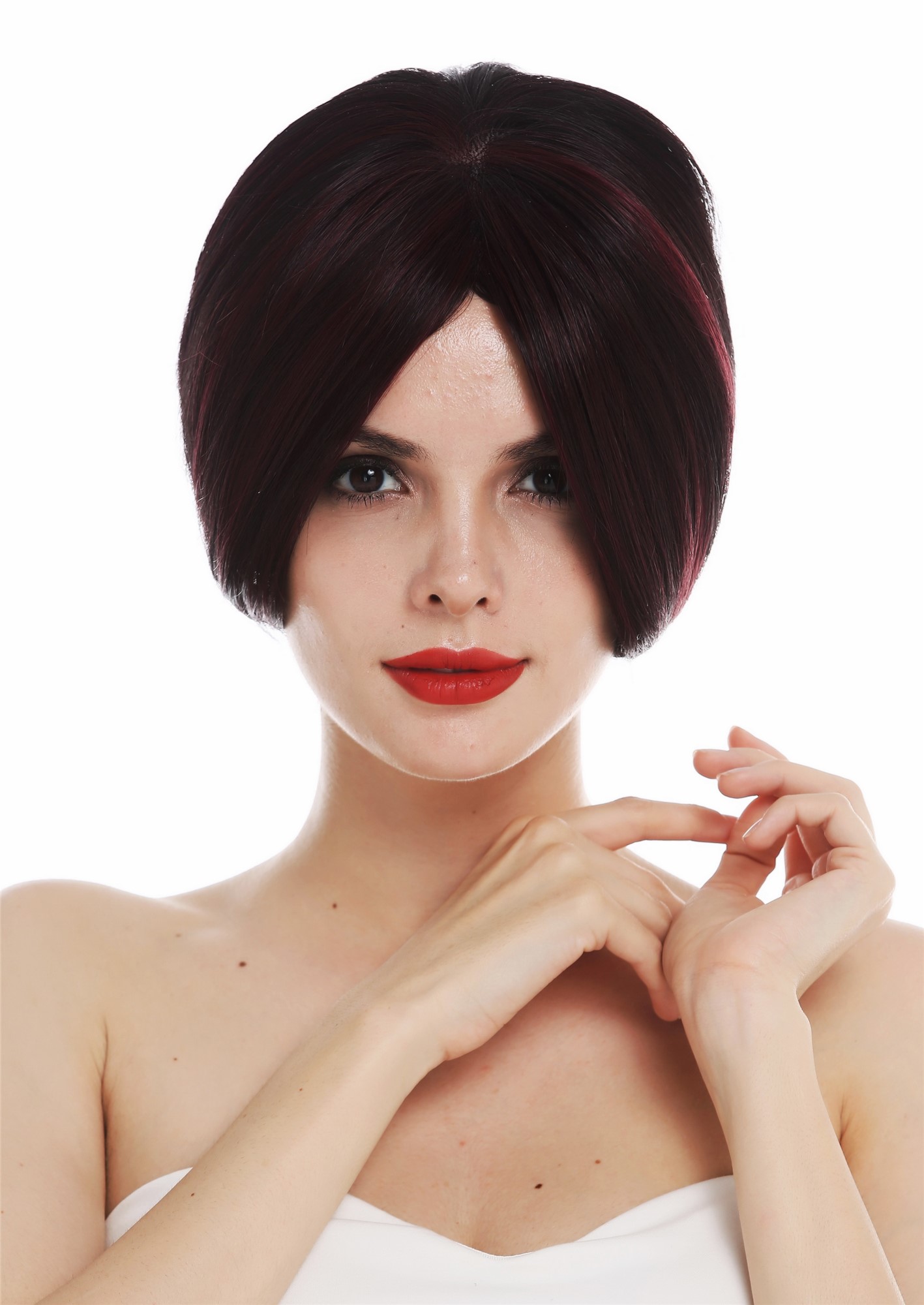 Quality Wigs, Ladies, red-brown mix, straight, short