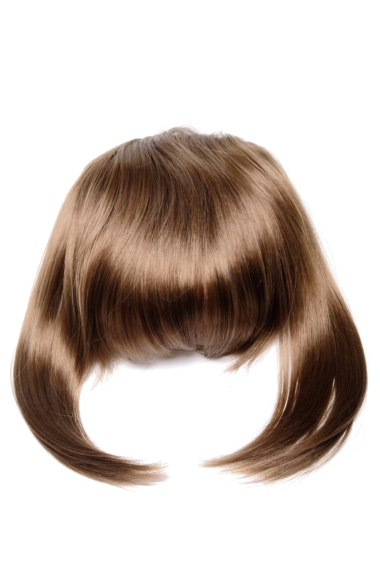 Clip-In Pony lange Seiten Dunkelblond TYL3061-12, Vorderansicht, WIG ME UP: Ihr Perücken Online Shop glatter Clip-In Pony Dunkelblond 30 cm lang