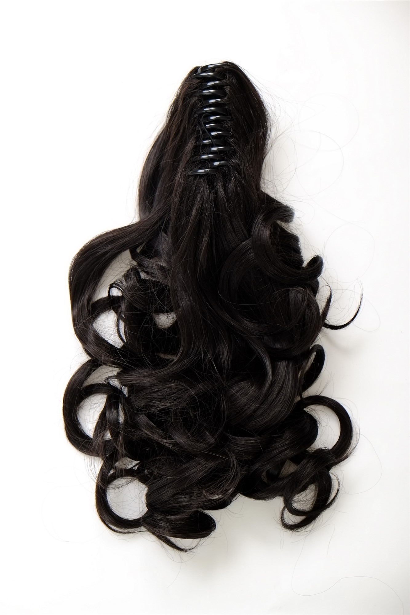SA09-3 Hairpiece PONYTAIL extension VERY long BEAUTIFUL wavy slightly curly curls dark brown 20", view 3, WIG ME UP: Your Perücken Online Shop Ponytails, dark brown, curled, long