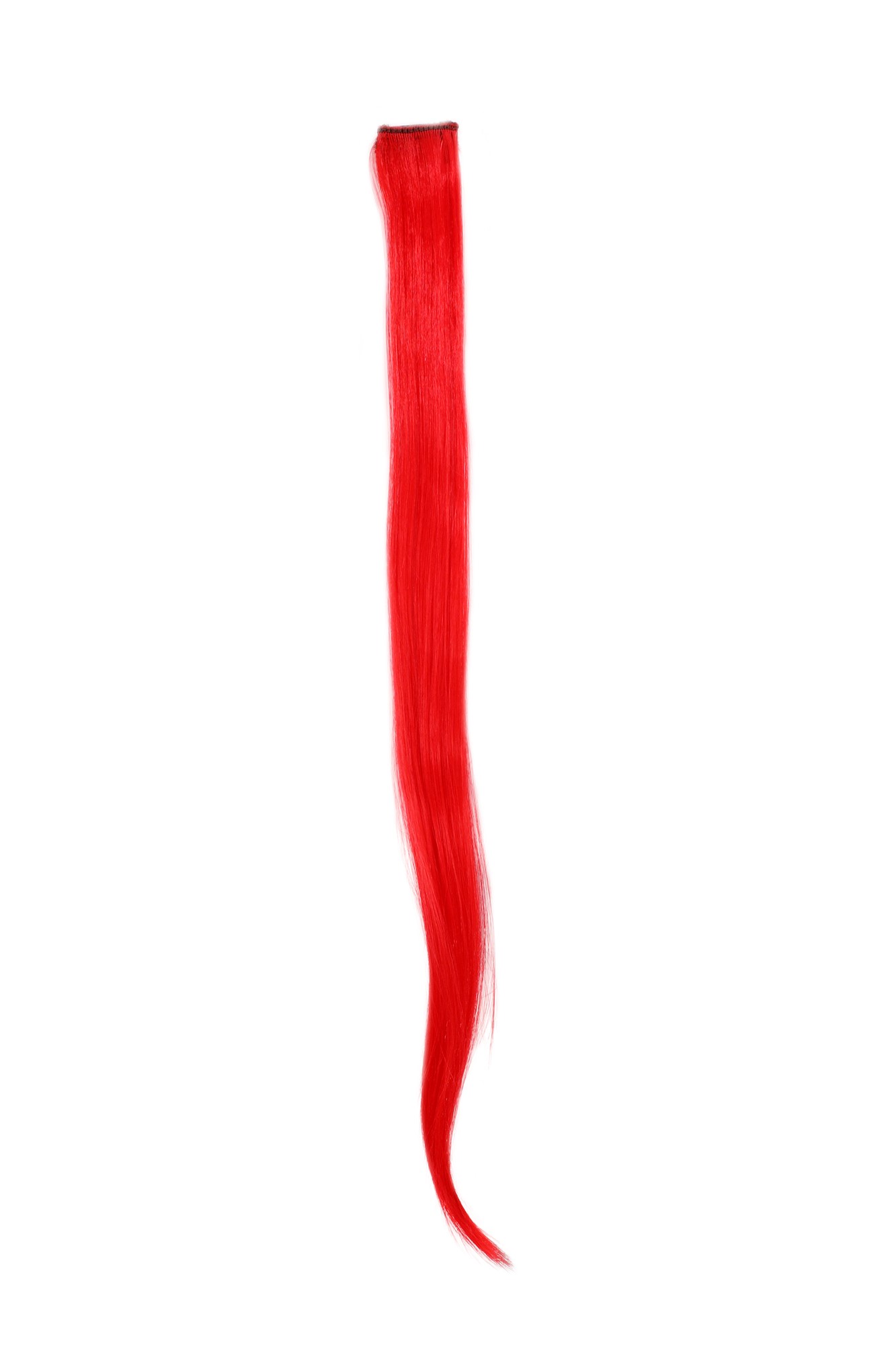1 Clip Extension Strähne glatt 65 cm Hell-Rot YZF-P1S25-TF2316, Vorderansicht, WIG ME UP: Ihr Perücken Online Shop glatte Extensions Helles Rot 63 cm lang