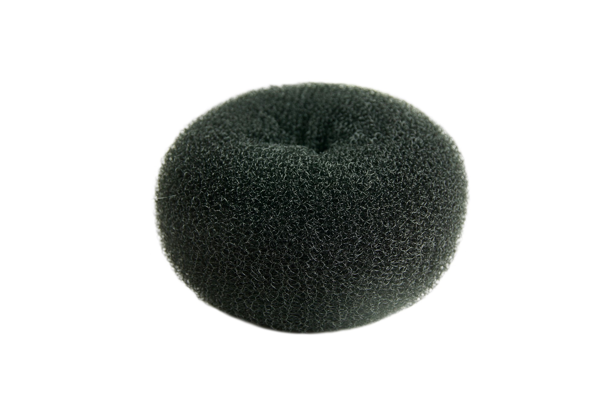 Bun Cushion Donut as Base for Hairbun Hairknot black 4x2 inches RH-046, front view, WIG ME UP: Your Perücken Online Shop Hairnets, Bun Cushions & More, Black, straight, short
