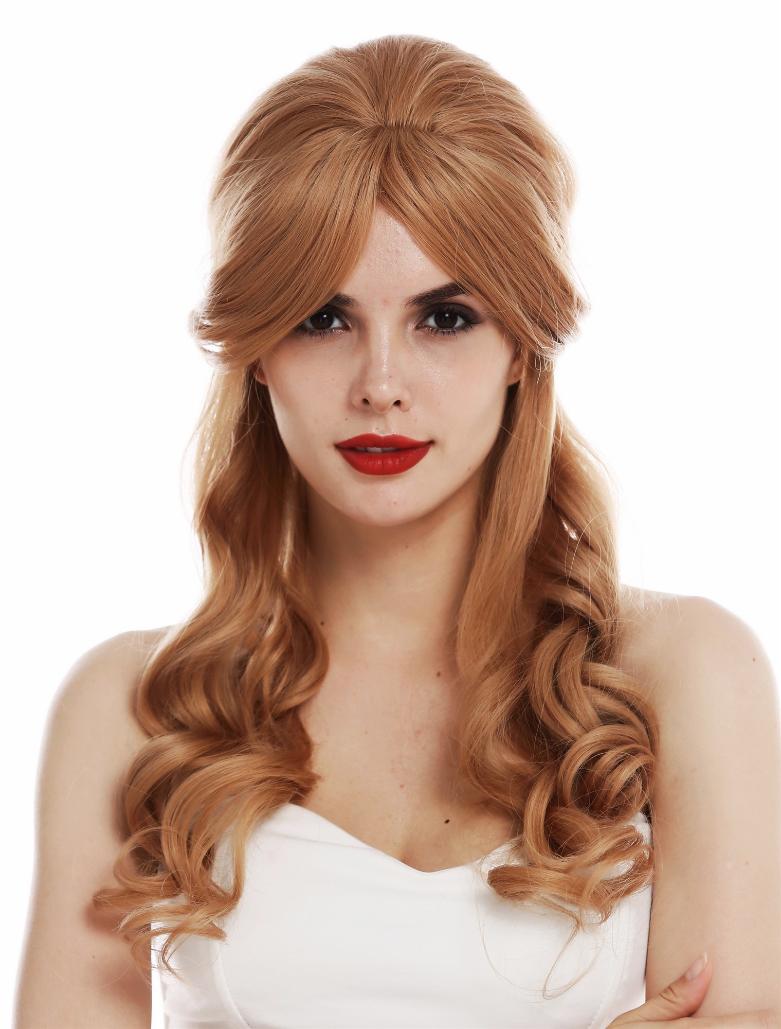 Women's wig 50's 60's retro look Beehive curls blonde medium blond  WL-5070, view 2, WIG ME UP: Your Perücken Online Shop Quality Wigs, Ladies, caramel blonde, curled, long