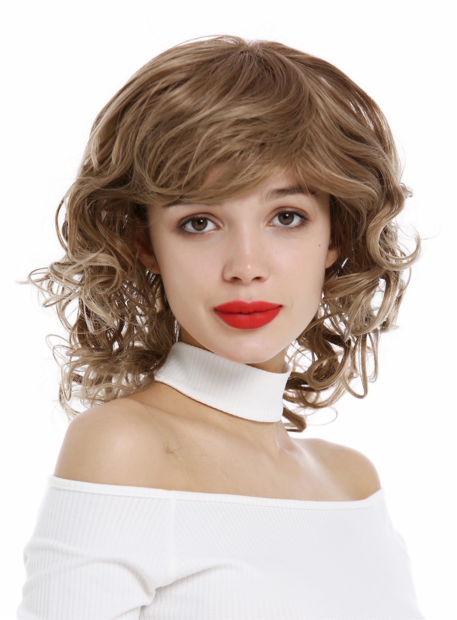 Quality Wigs, Ladies, light brown, curled, shoulder-length