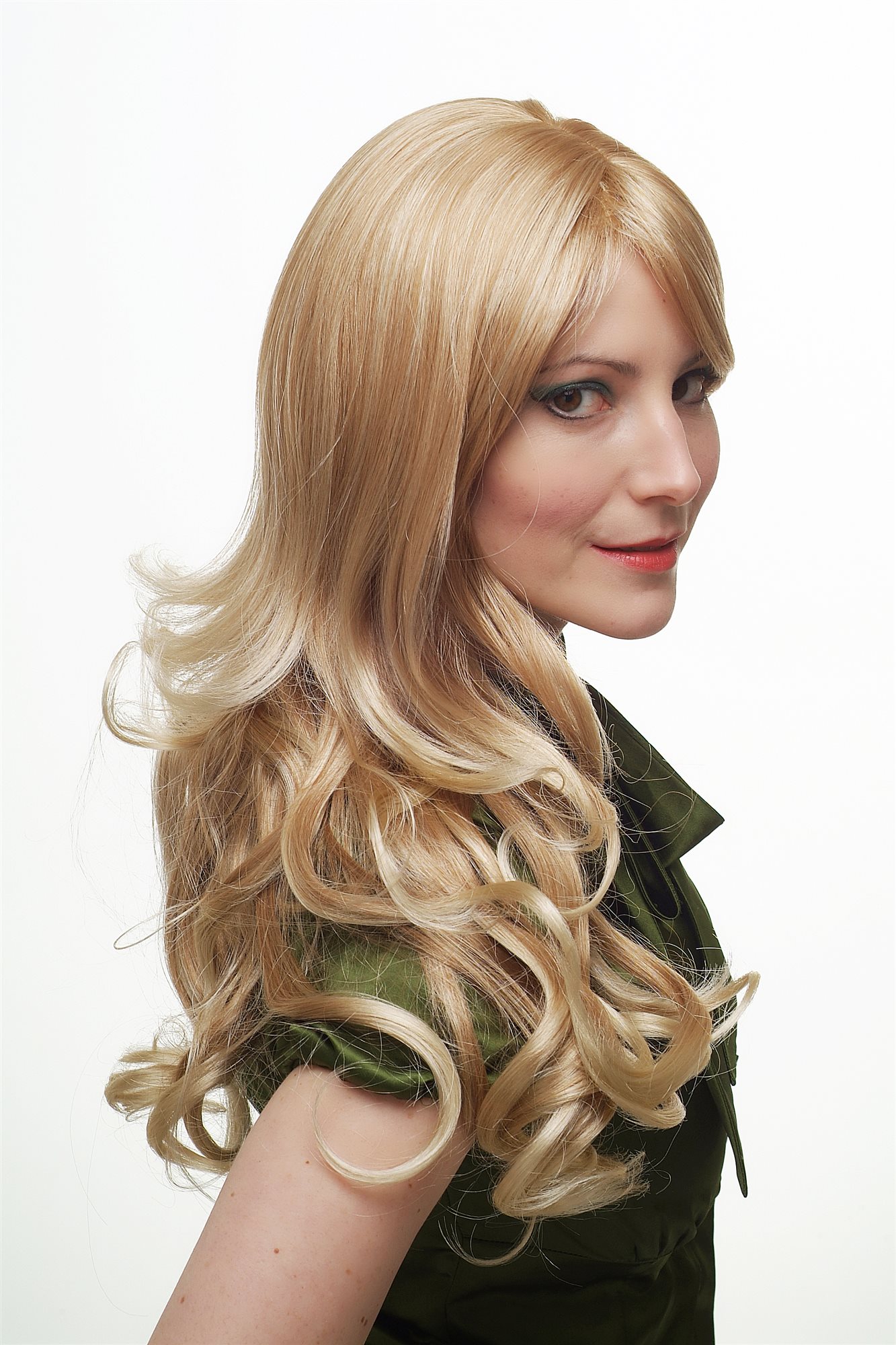 Lady wig women blonde mix highlights great volume wavy slight curls 285, view 3, WIG ME UP: Your Perücken Online Shop Quality Wigs, Ladies, Blonde, curled, long