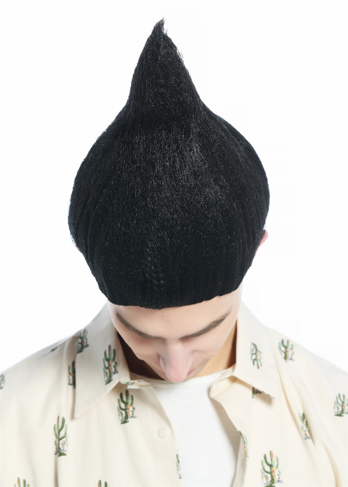 günstige Party Perücke, Perücke schwarz toupiert Troll Puck CW-057-P103, Ansicht 5, WIG ME UP: Ihr Perücken Online Shop wellige Party Perücke Schwarz kurze Haare Unisex