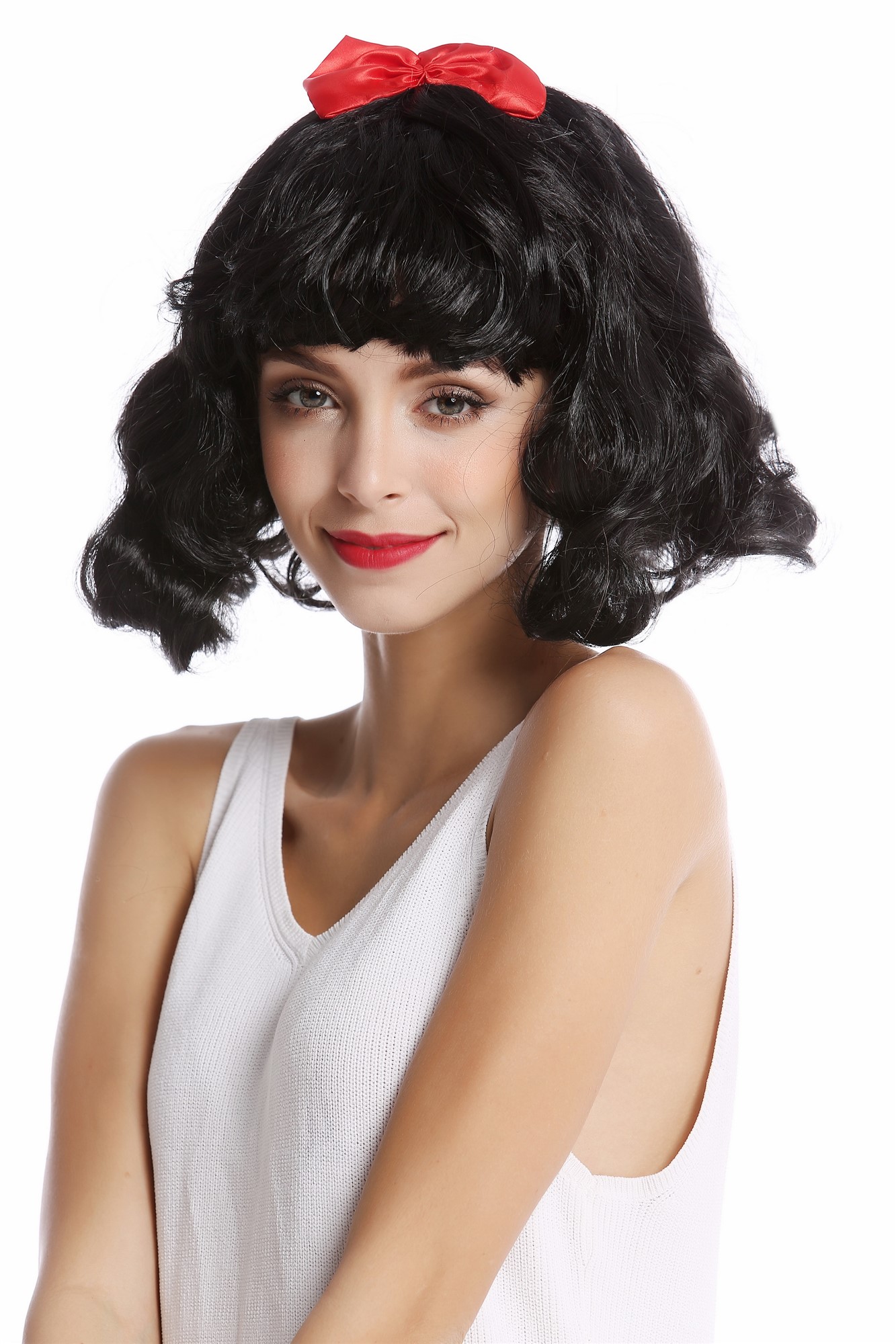 Party Wig, Ladies, Black, wavy, short