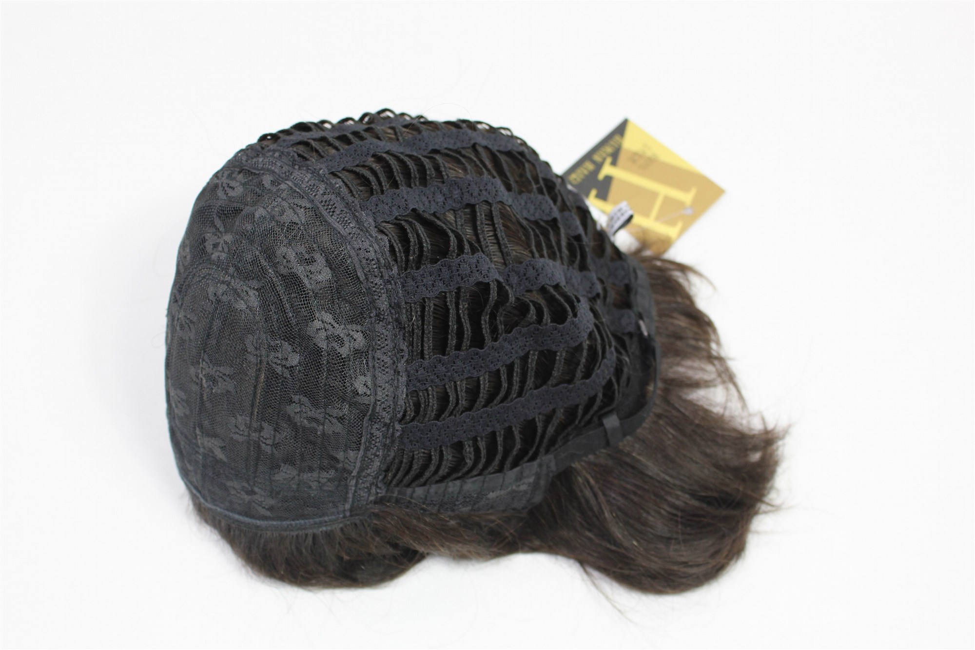 hochwertige Qualitätsperücken, Echthaarperücke Mittellang Naturton WA764HH-0, Ansicht 4, WIG ME UP: Ihr Perücken Online Shop glatte Tressen-Perücke mit Kopfhaut-Imitat 100% Echthaar natur, ungefärbt kurze Haare für Damen