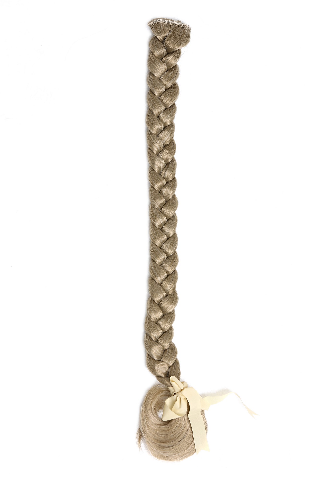 hochwertiger Geflochtener Zopf Flechtzopf mit Clip lang Blond Aschblond SA101-24, Vorderansicht, WIG ME UP: Ihr Perücken Online Shop geflochtenes Zopf-Haarteil Aschblond 50 cm lang