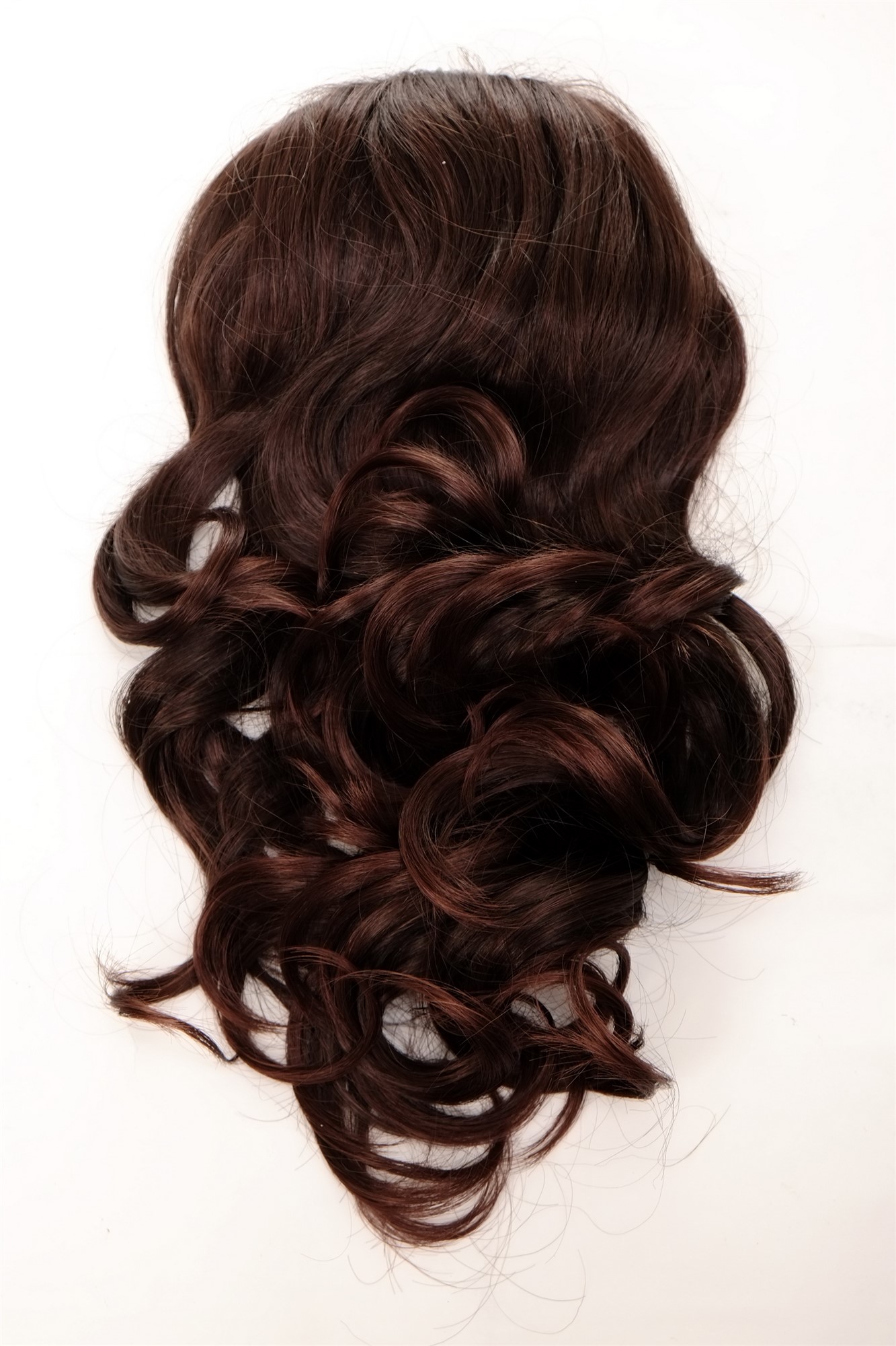 hochwertiges Haarteil gewellt Gummizug Braun-Mix JL-3024-4T33, Ansicht 3, WIG ME UP: Ihr Perücken Online Shop welliges Zopf-Haarteil Kastanie 40 cm lang