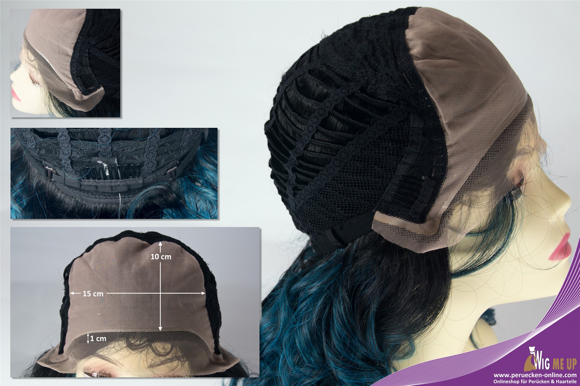 Lady wig lace front monofilament long curls volume black blue Balayage DW2610-MF, view 5, WIG ME UP: Your Perücken Online Shop Quality Wigs, Ladies, velvet black-ultramarine blue mix, curled, long